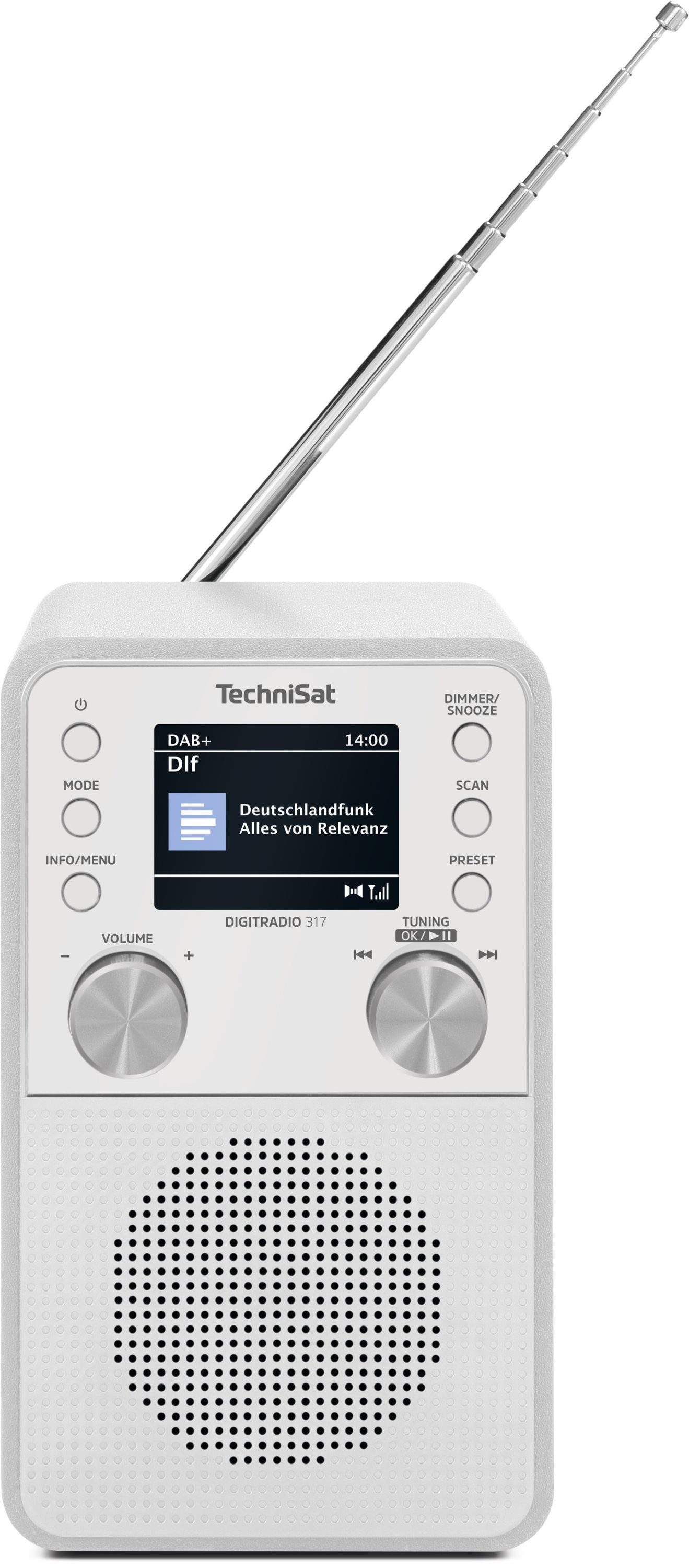 TechniSat DIGITRADIO 317 Digitalradio (DAB) (Digitalradio (DAB), FM-Tuner mit RDS, 3 W, Bluetooth Audiostreaming, Radiowecker, Sleeptimer, Farbdisplay)