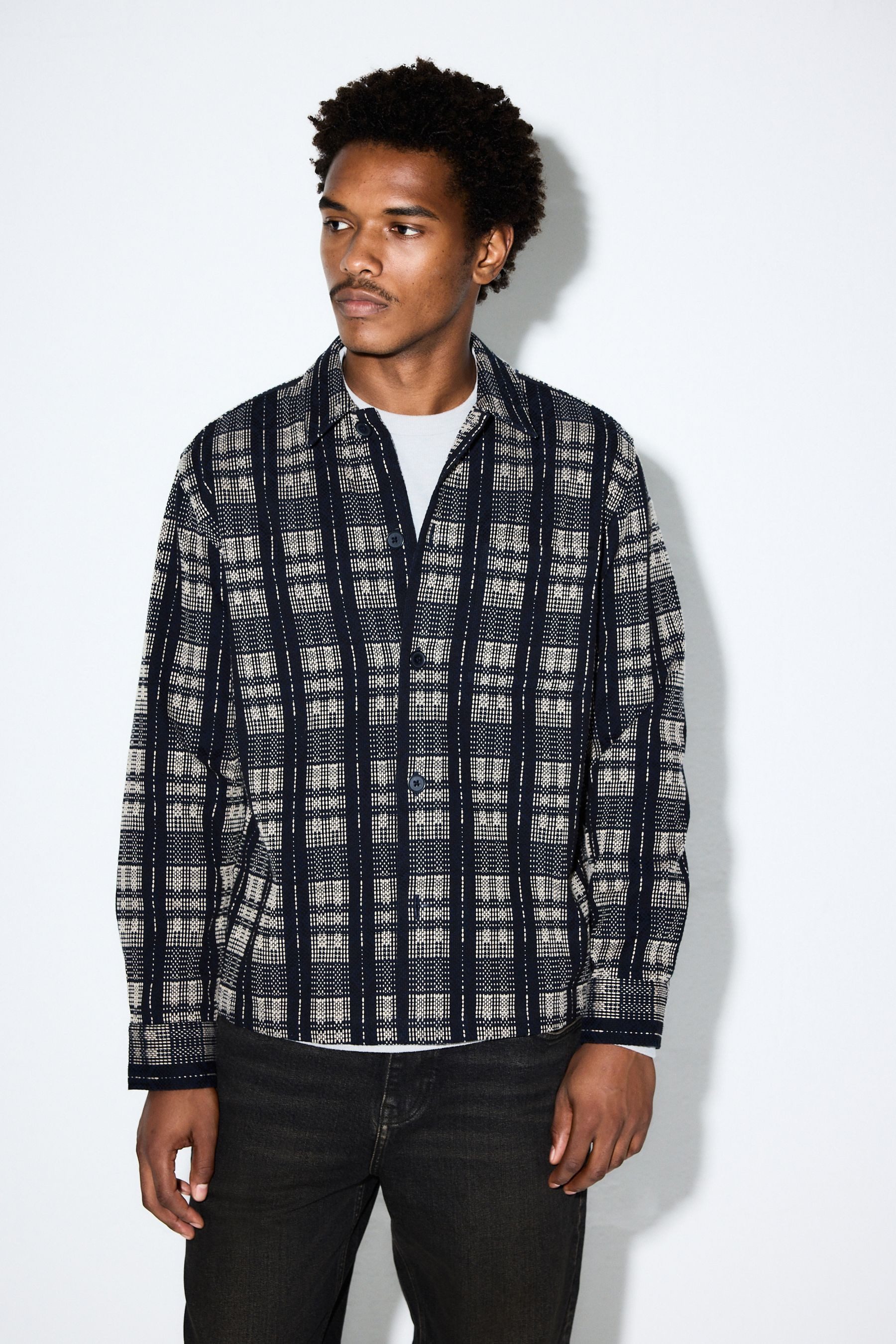 Next Hemdjacke Strukturierte Hemdjacke (1-St)