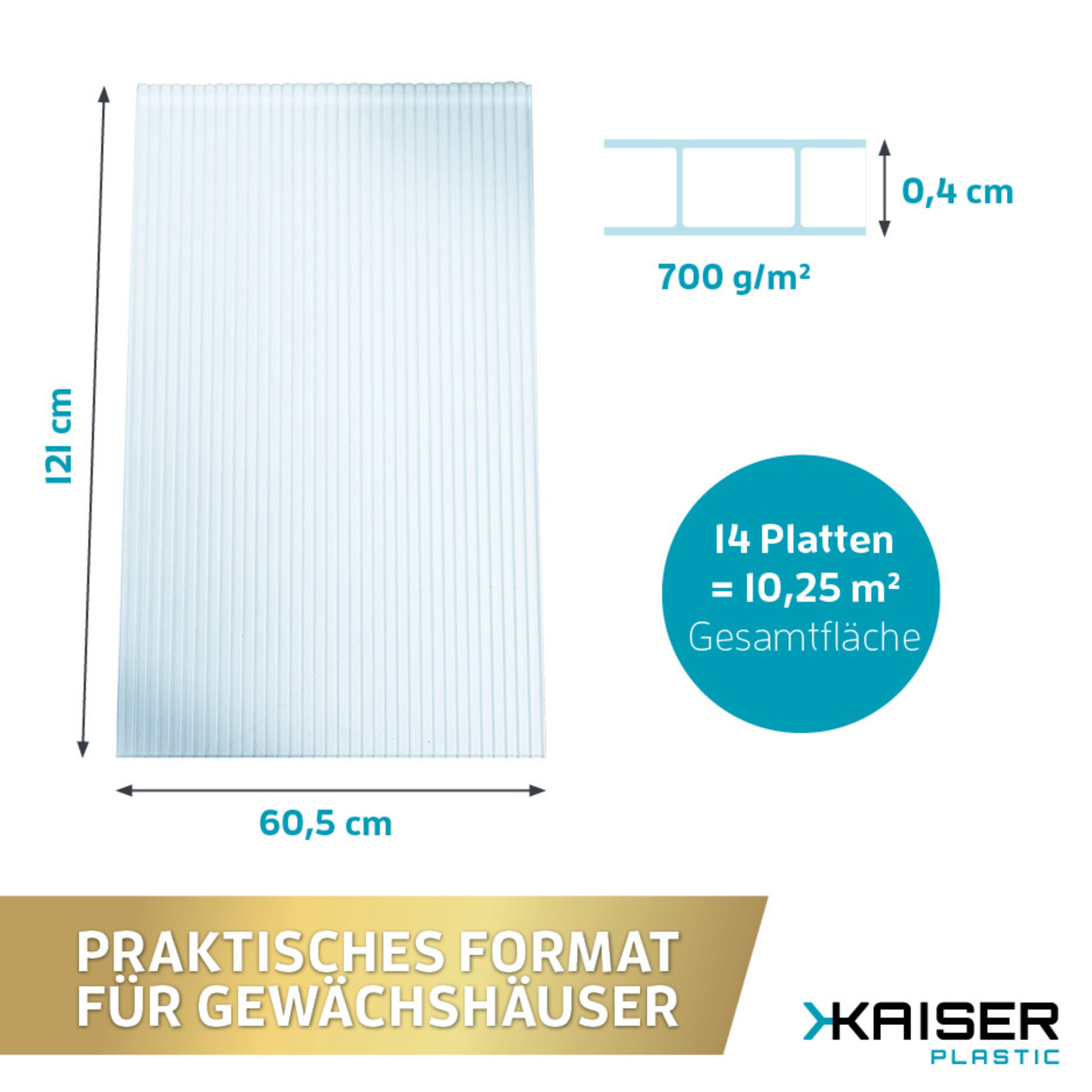 Kaiser plastic Gewächshaus Gewächshausplatten Sets, 4 bis 10 mm Stärke, PC günstig online kaufen