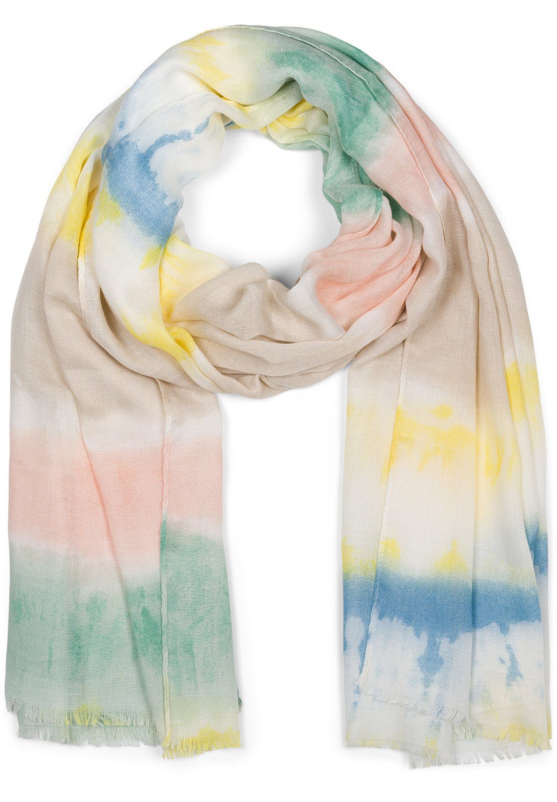 Modeschal Schal mit Batik Streifen Muster
