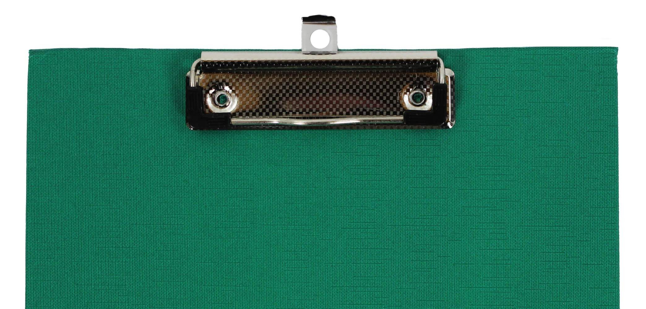d.rect Schreibmappe 1 Stück Klemmbrett DIN A4 (1-St), aus Graupappe, mit PVC-Folien-Überzug und Drahtbügelklemme – Bild 2 von 3
