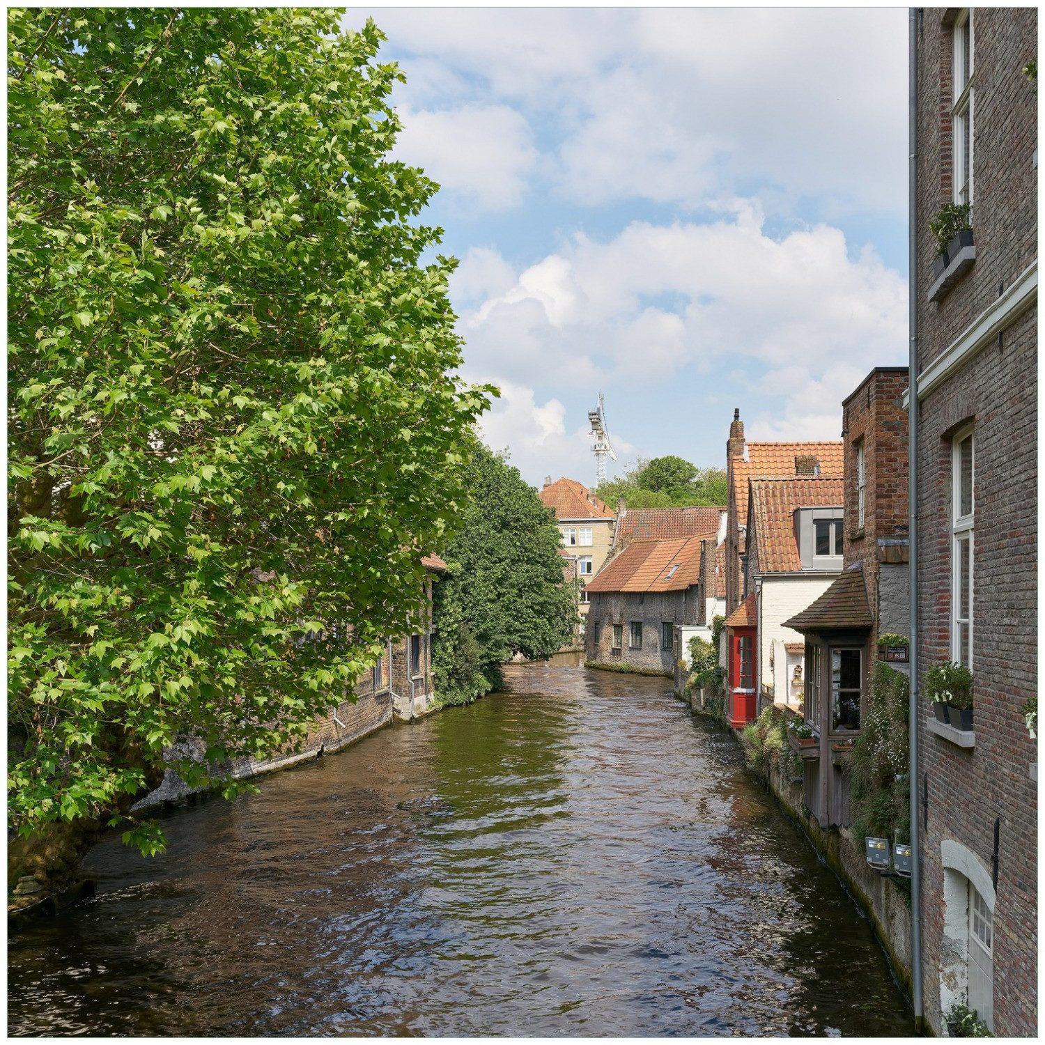 Wallario Glasbild, Stadtkanal mit Uferhäusern, in verschiedenen Ausführungen