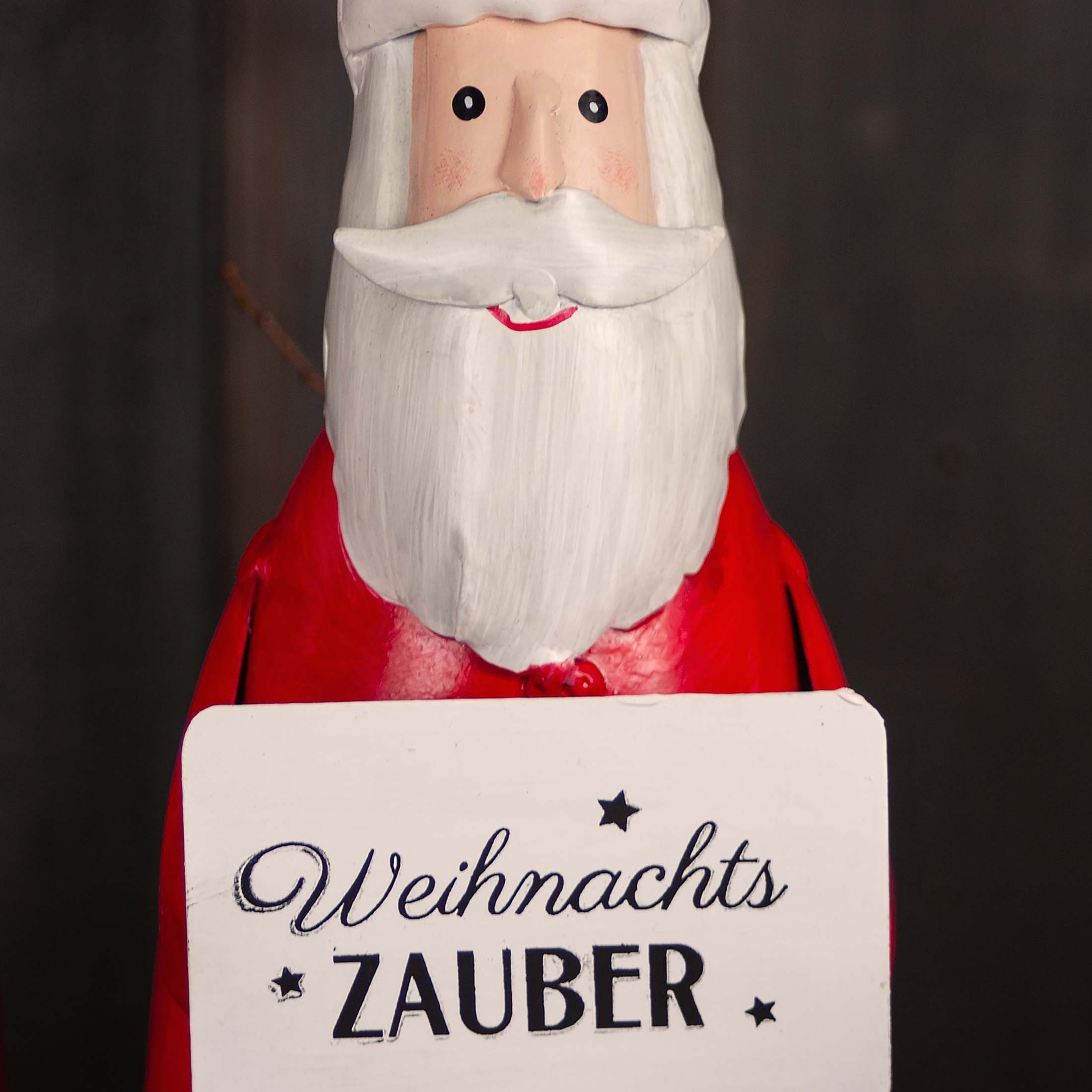 Paulslandhaus Gartenfigur Zaunhocker Weihnachtsmann Pfostenhocker Nikolaus günstig online kaufen