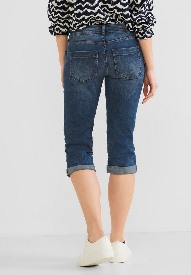STREET ONE 3/4-Jeans 4-Pocket Style, Casual Fit Damenjeans in 3/4-Länge
