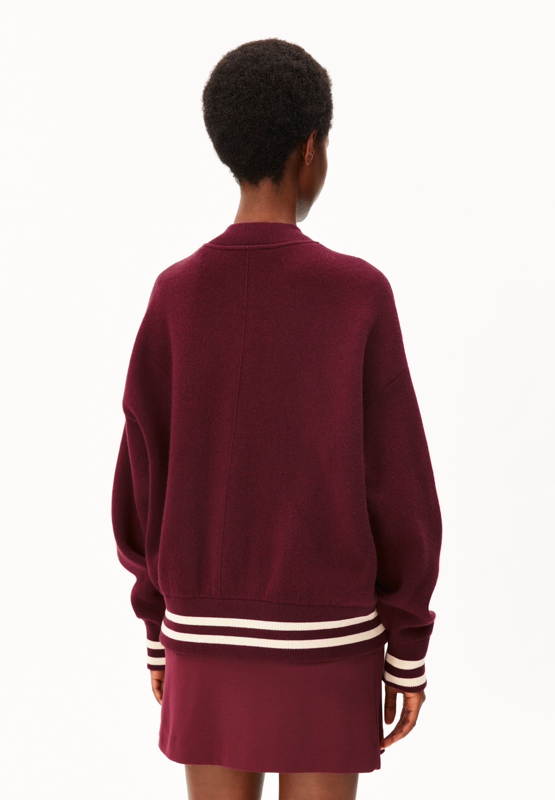 Armedangels Cardigan ICONIC Å AALISON Collegejacke aus Bio-Woll Mix (Blousonkragen, Oversized Fit) – Bild 4 von 5