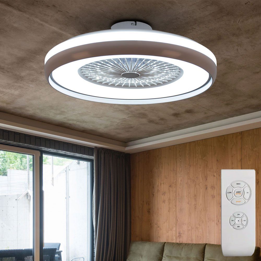 Ventilator etc-shop Deckenventilator, Leuchte Tageslicht Fernbedienung LED Decken Lampe