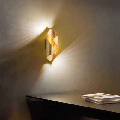 LED Wandleuchte »LED Wandleuchte Nevis aus Metall in Gold«, Wandleuchte, Wandlampe, Wandlicht