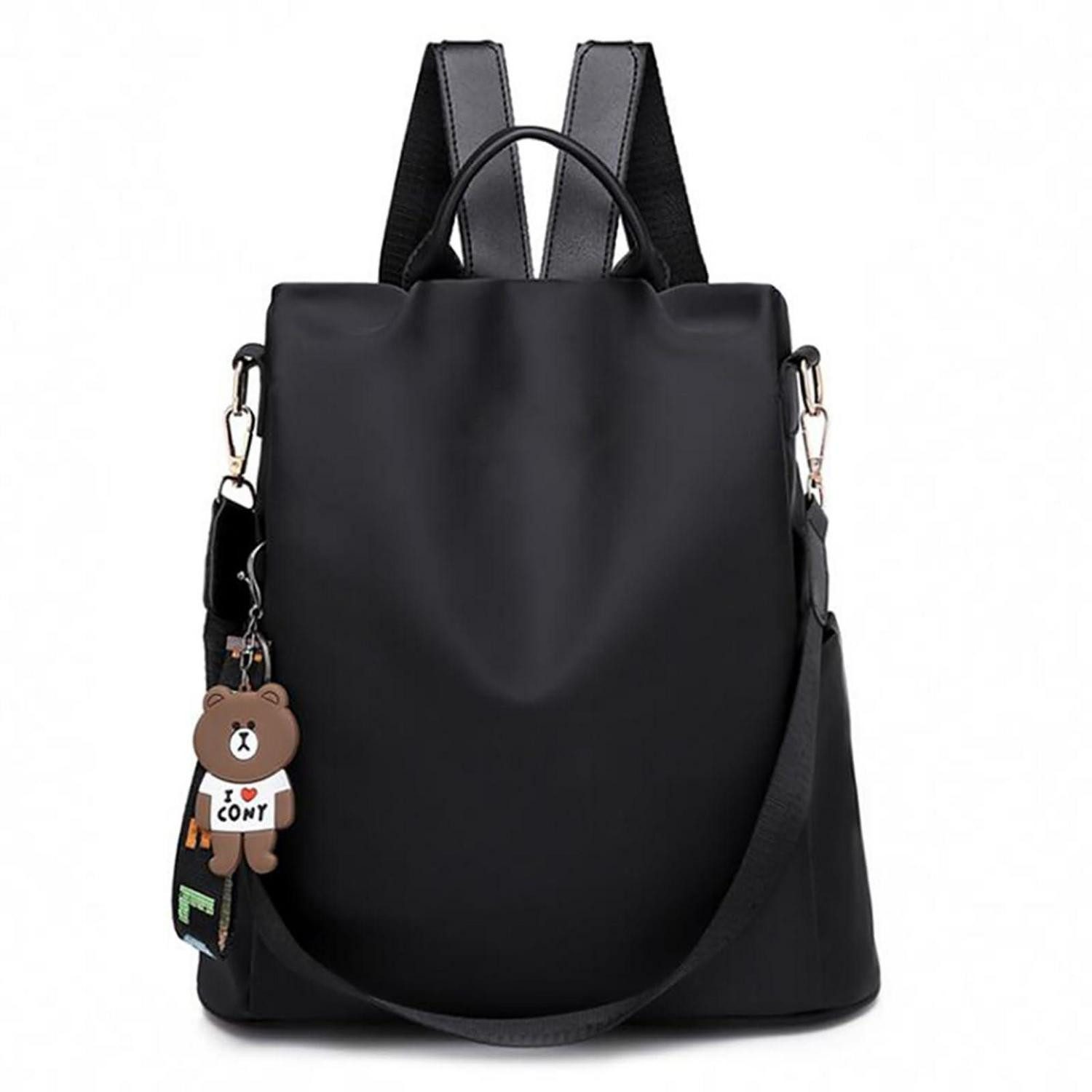 LuxusKollektion Cityrucksack Damen Rucksack wasserdicht Diebstahlschutz Schwarz 32x13x32cm