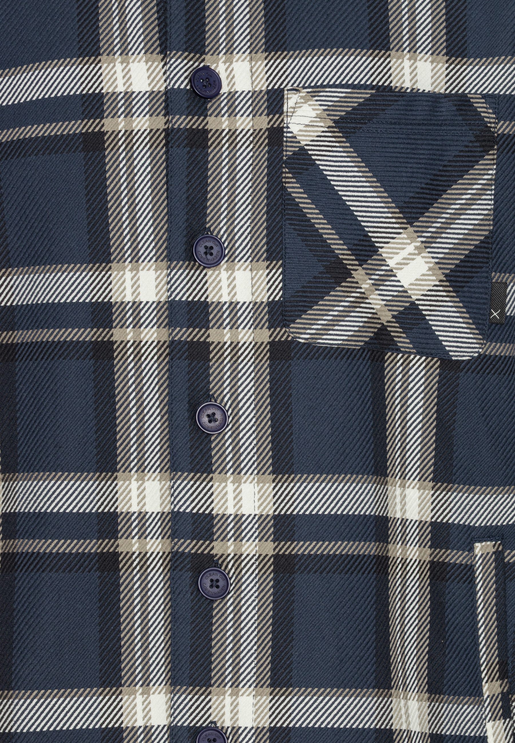 Clean Cut Copenhagen Langarm-Poloshirt Clean Cut Copenhagen Asher Checked Overshirt (1-tlg)