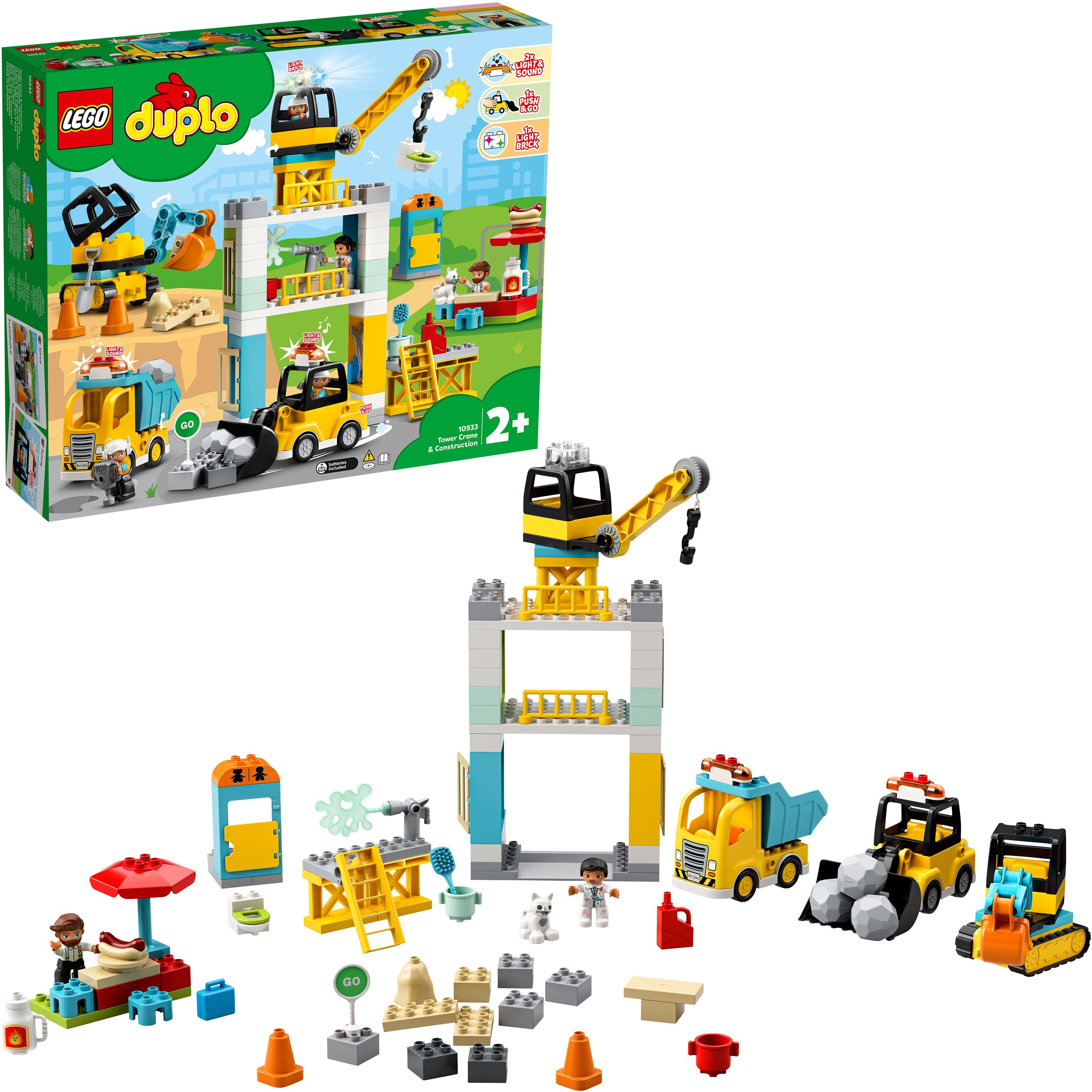 Lego Konstruktionsspielsteine Grosse Baustelle Mit Licht Und Ton 10933 Lego Duplo Town 123 St Online Kaufen Otto