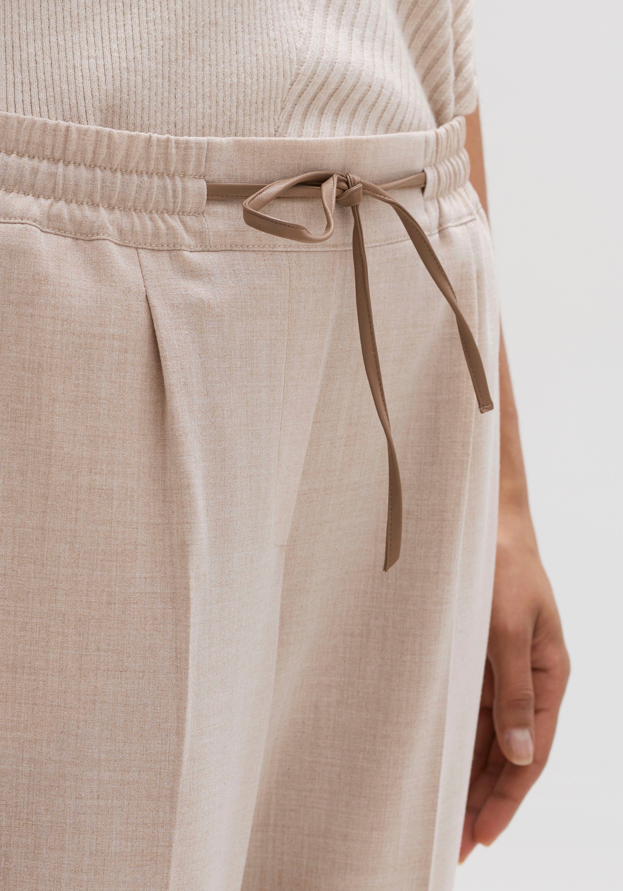 OPUS Stoffhose Melosa mit Bügelfalten beige