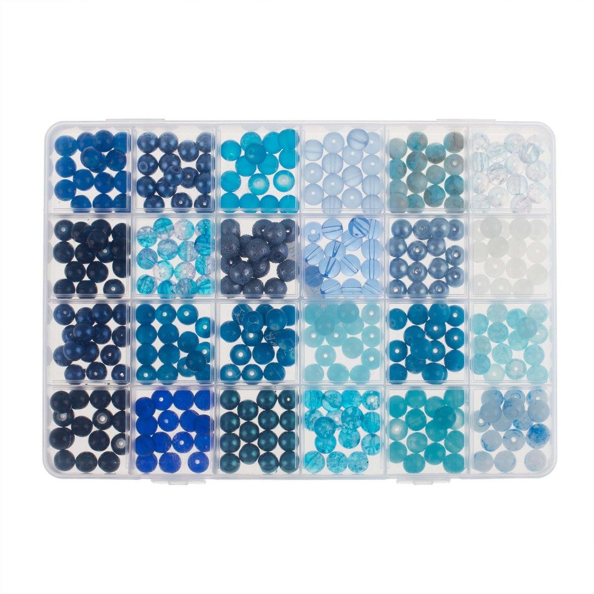 Glorex GLOREX Glasperlen Schmuckset blau 360 Teile