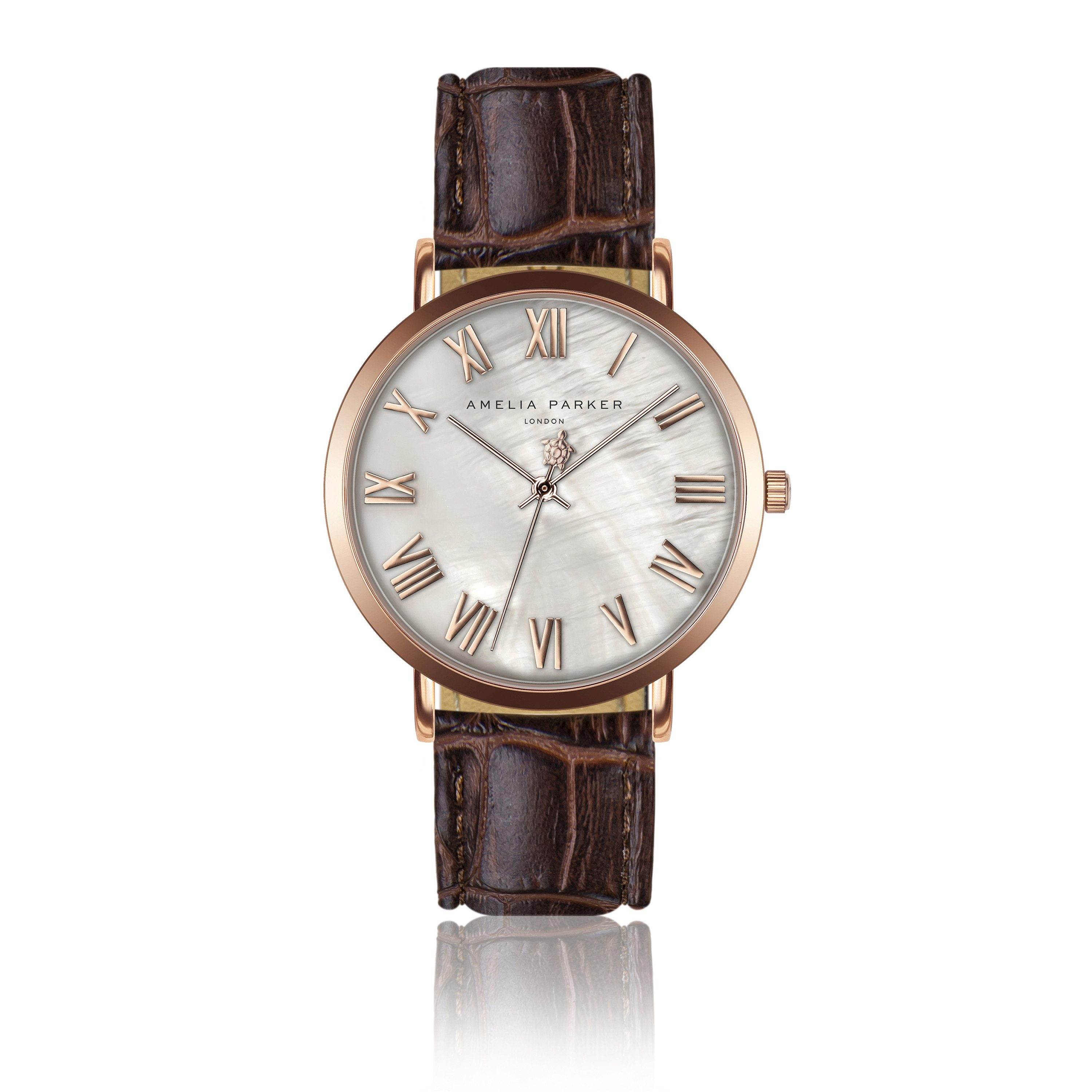 AMELIA PARKER Quarzuhr AB8-S088R Classique Brown Leather