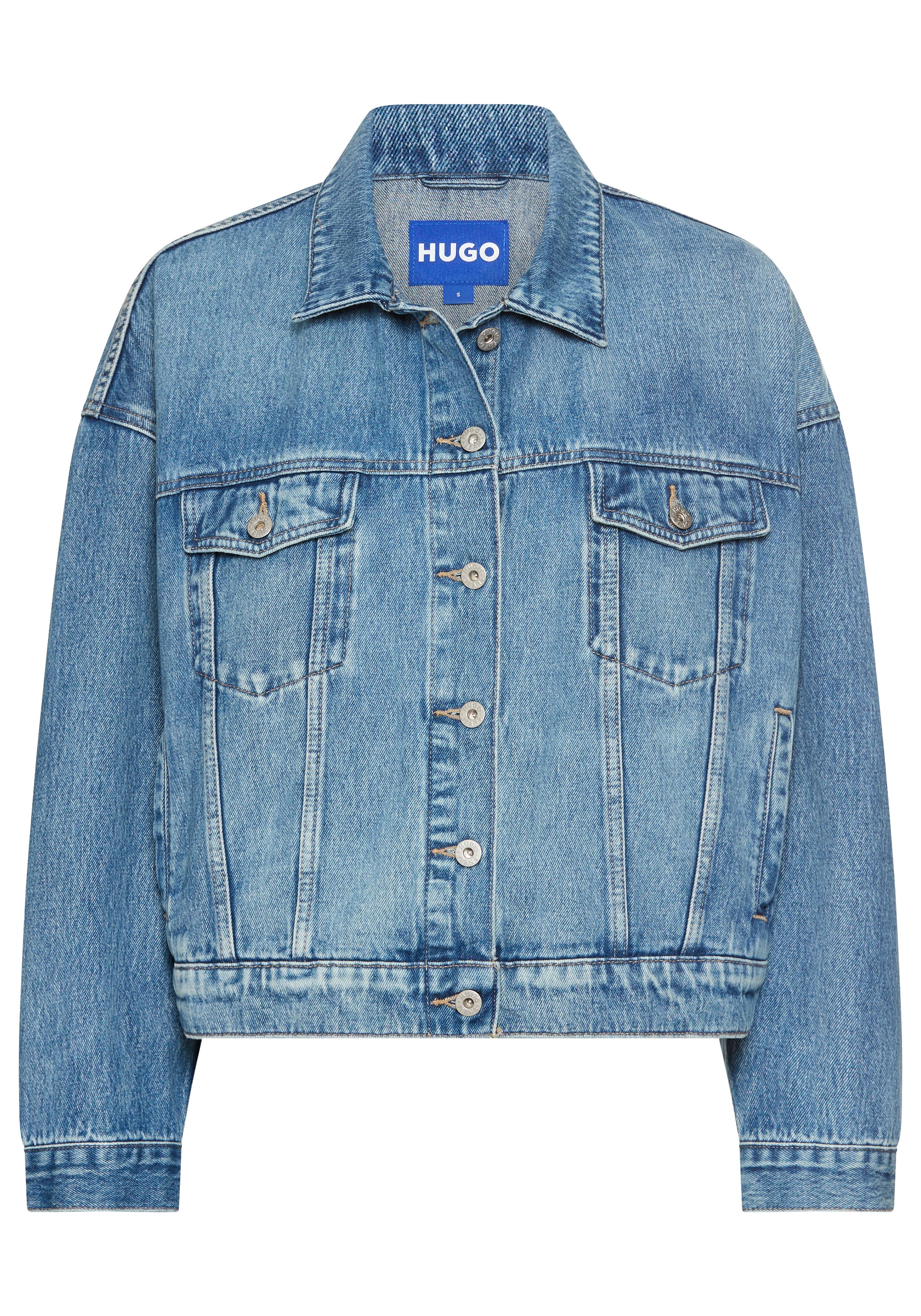 HUGO Blue Jeansjacke Lou_B mit Backprint günstig online kaufen