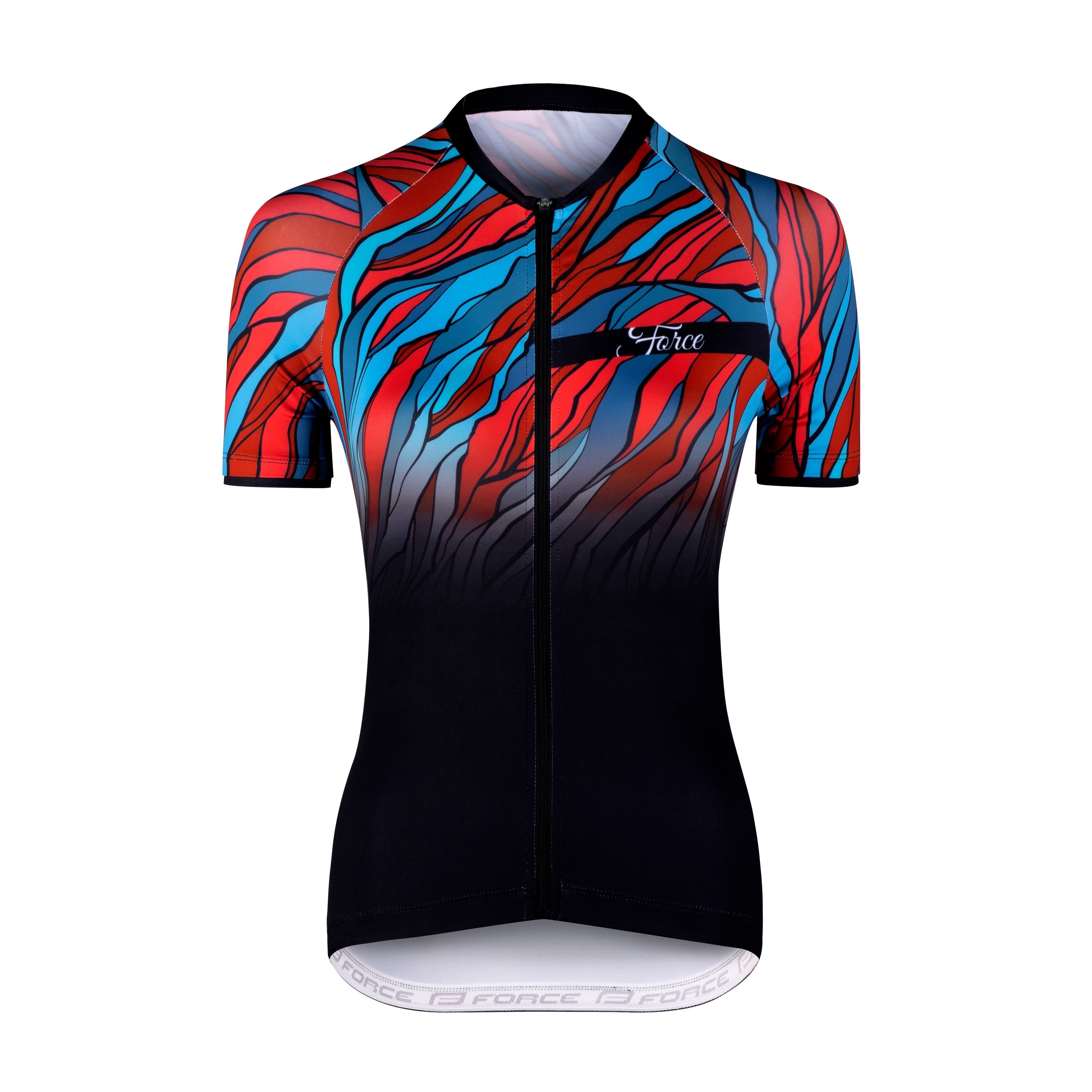 FORCE Radtrikot Force Jersey LIFE kurzarm, Damen, Rot-Blau %%%*