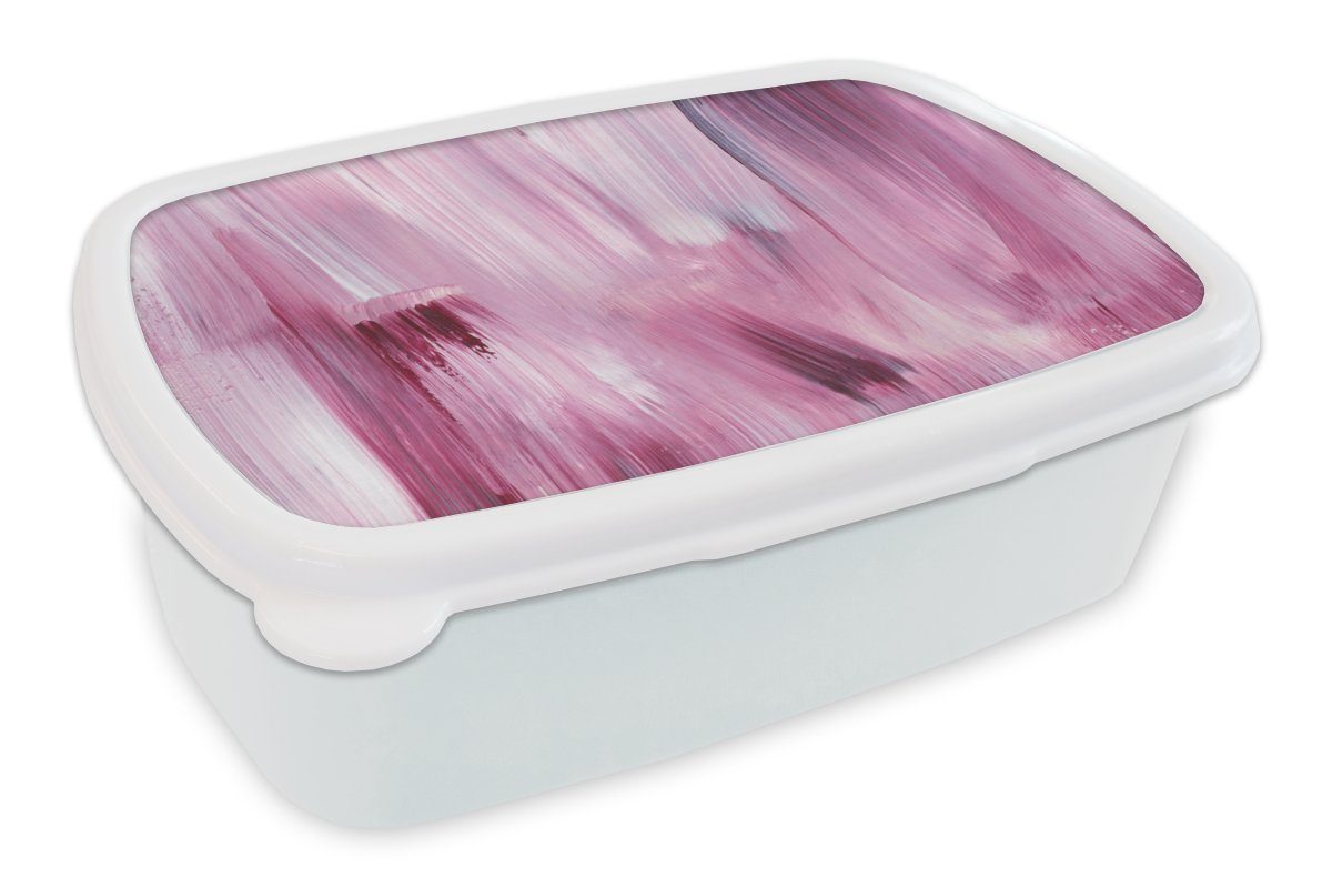 MuchoWow Lunchbox Brotdose, - Jungs und und - weiß Farbe für für Mädchen Erwachsene, Kunststoff, Rosa, Brotbox (2-tlg), Farben Kinder