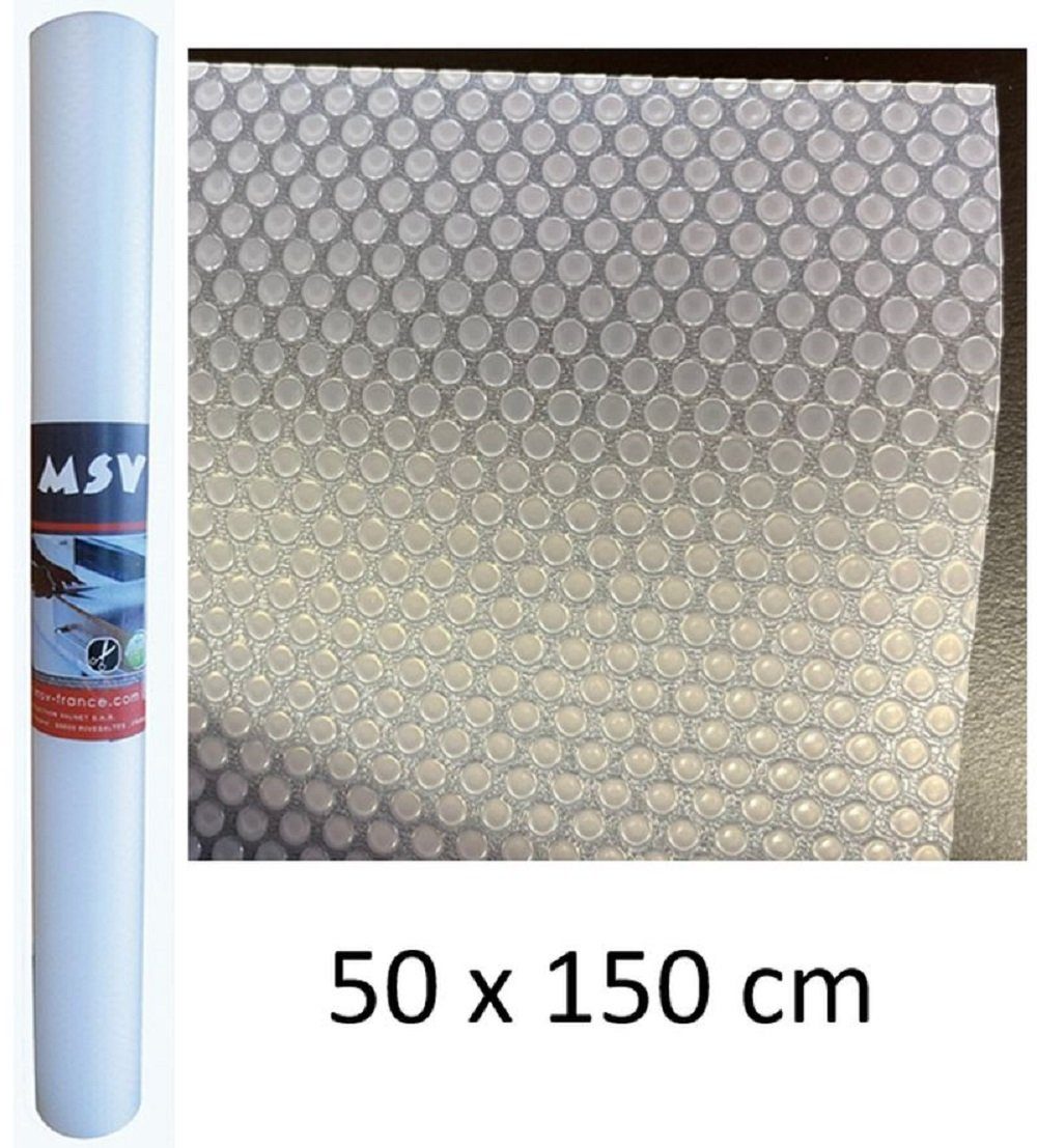 MSV Schubladenmatte Anti-Rutsch Einlage (1 St), Individuell zuschneidbare Schubladenmatte, Anti-Rutsch Schrankeinlage, 100% EVA Ecofriendly, transparent, Rolle 50x150 cm