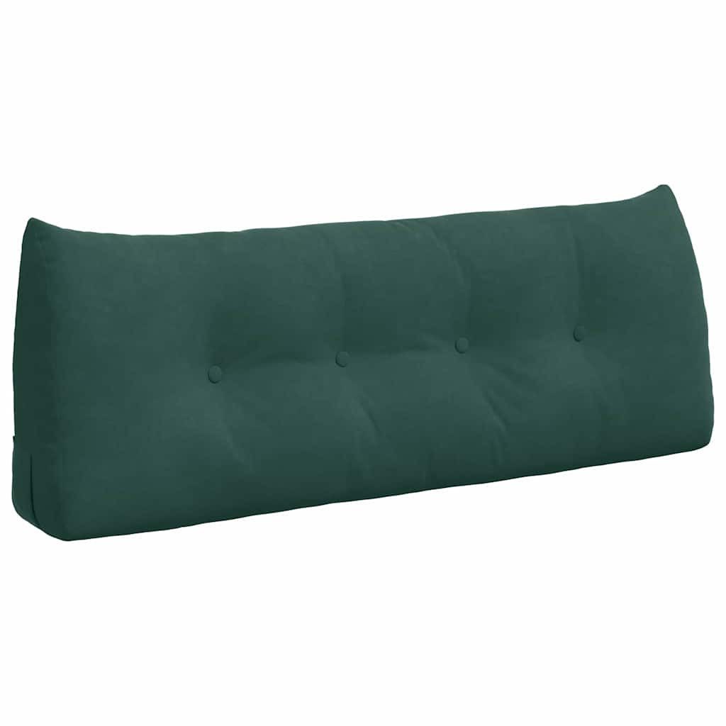 vidaXL Rückenkissen Rückenkissen Dunkelgrün 120 x 24 x 50 cm Samt, 1-tlg.