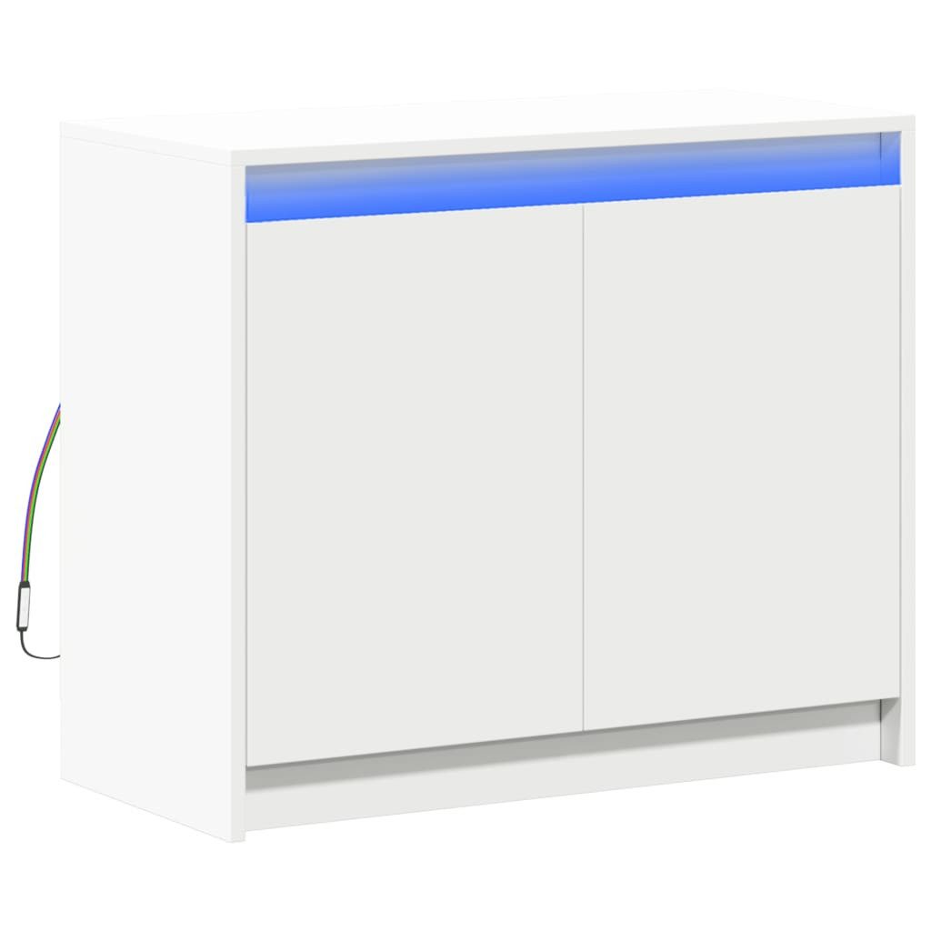 vidaXL Sideboard LED-Sideboard Weiß 72x34x61 cm günstig online kaufen
