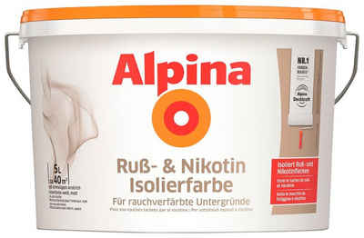 Alpina Nikotinsperre »Ruß- & Nikotin Isolierfarbe weiß«, matt, 5 Liter