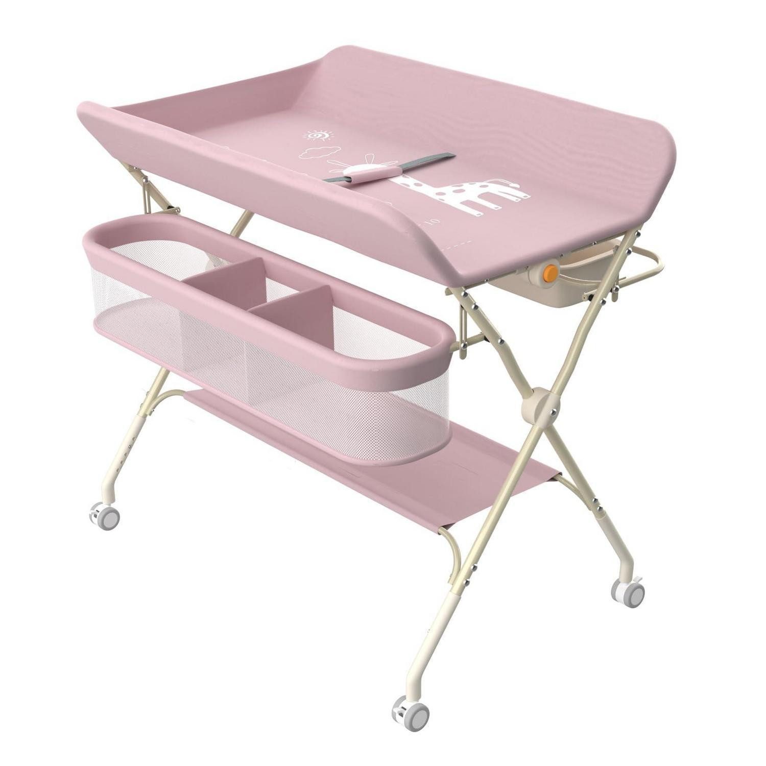 LuxusKollektion Wickelkommode Klappbare Wickelkommode Rosa