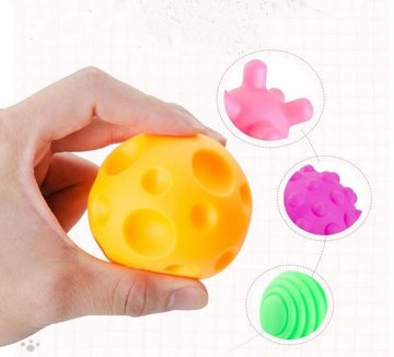 LENBEST Lernspielzeug Touch Multi-Textur Hand Greifen Ball Baby Spielzeug (6-St)