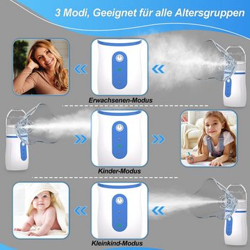 Randaco Mini-Inhalator Inhaliergerät Tragbarer Baby-Inhalato Nano Zerstäuber Mini-Inhalator, 3 Arten von Inhalationsmethoden
