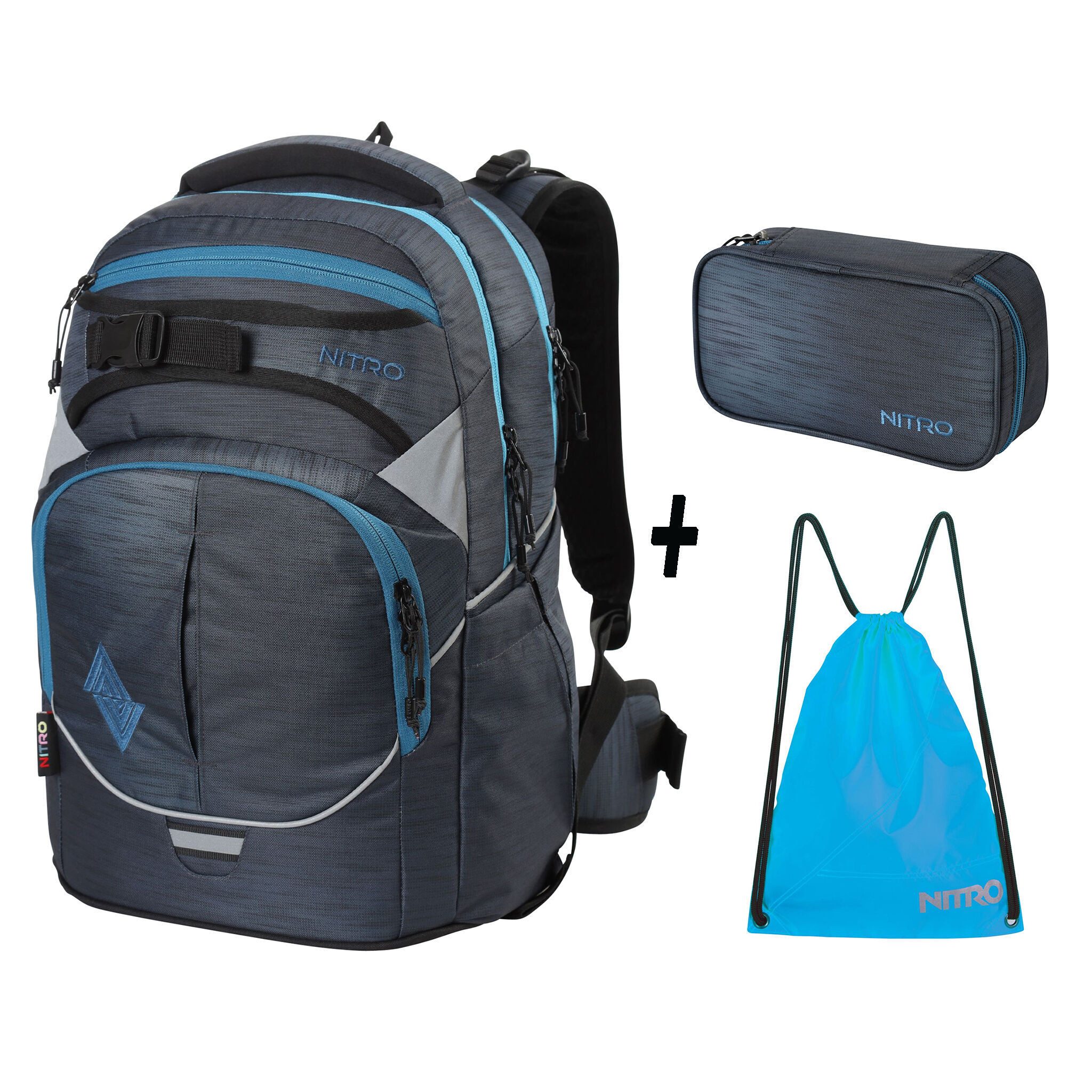 NITRO Rucksack Set Superhero (Kein Set, 1-tlg), abnehmbarer Hüftgurt garantiert optimale Gewichtsverteilung