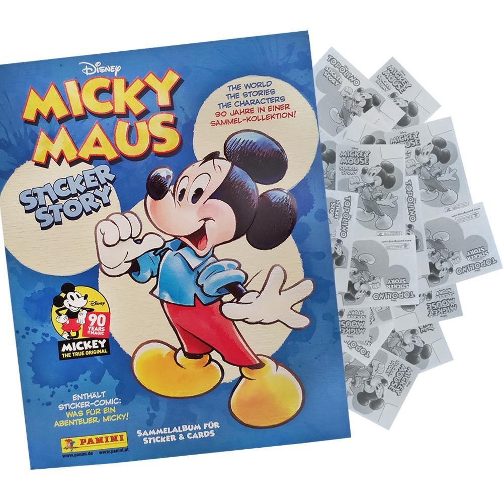 Panini Sammelkarte Disney - 90 Jahre Micky Maus - Hybrid - 1 Komplettsatz + 1 Album