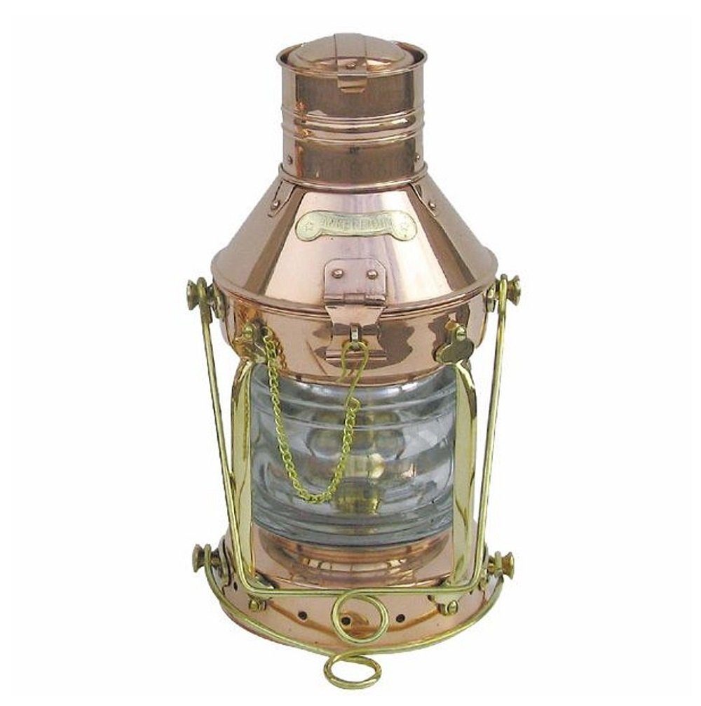 Linoows Windlicht Ankerlaterne Bicolor, Schiffslaterne, Öl Laterne (1x Petroleum Lampe) | Windlichter