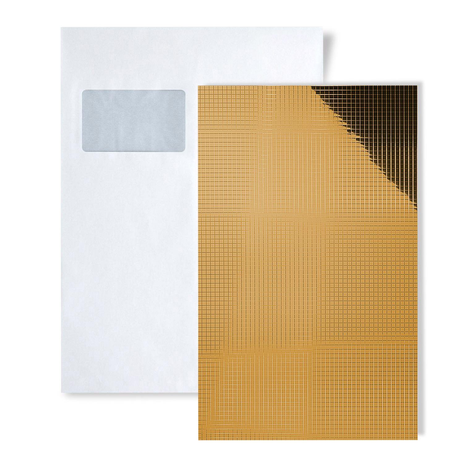 Wallface Wandpaneel 1 MUSTERSTÜCK S-27373 DIN A5 Wandpaneel Muster, BxL: 15x20 cm, (1 MUSTERSTÜCK, Produktmuster, 1-tlg., Muster des Wandpaneels) Gold, glänzend / spiegelnd
