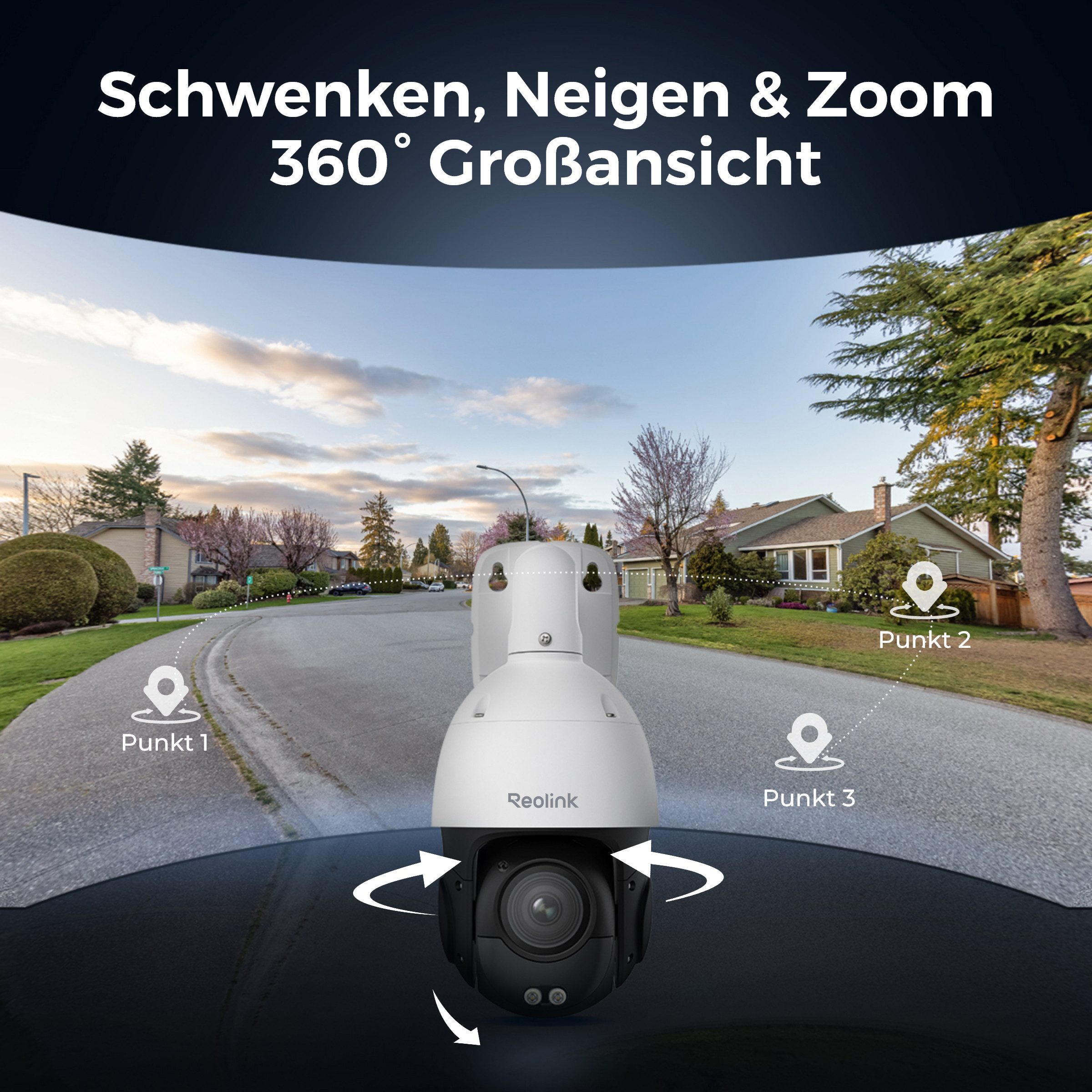 Reolink Überwachungskamera PoE RLC-823S2 (Außenbereich, 4K UHD, 16X Optischer Zoom, 360° Auto-Tracking, Farbnachtsicht)