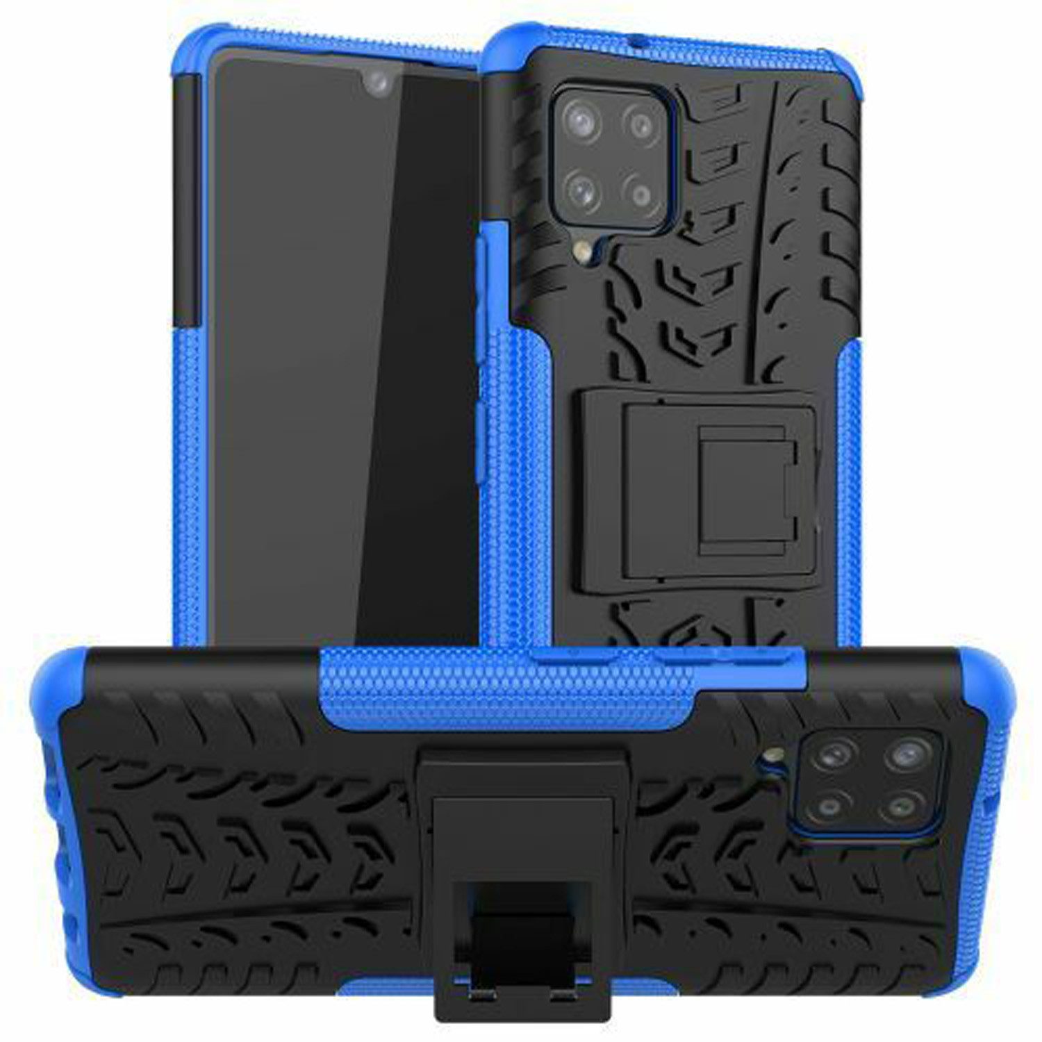 betterfon Handyhülle für Samsung Galaxy A42 5G Robuste Outdoor Schutzhülle Panzer Case Blau, Stoßfeste Dual-Layer Hülle mit Kickstand kratzfest und formstabil