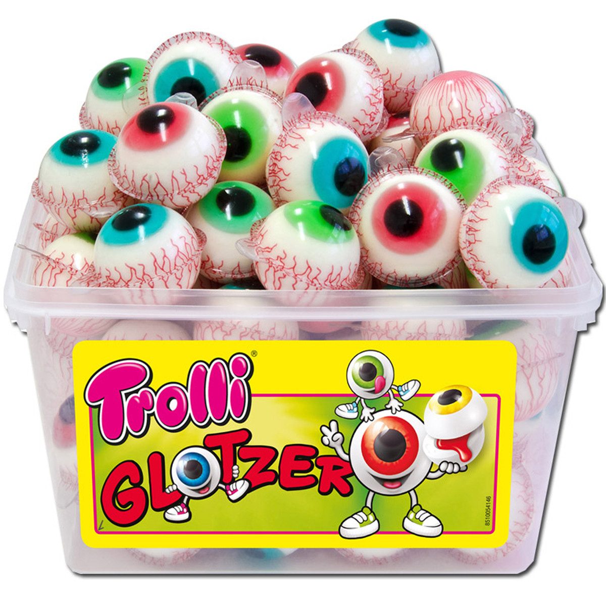TROLLI Süßigkeit, Trolli Glotzer Schaumzucker und Fruchtgummi Bonbons mit Füllung 1128g