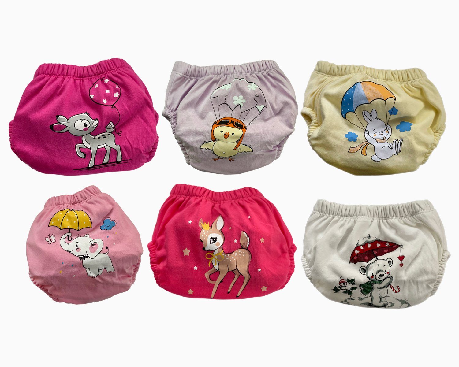 Just2little Stoffwindeln ZOO Unterwäsch (100) Trainerhosen Wasserdicht Lernwindel 6er Pack Baby