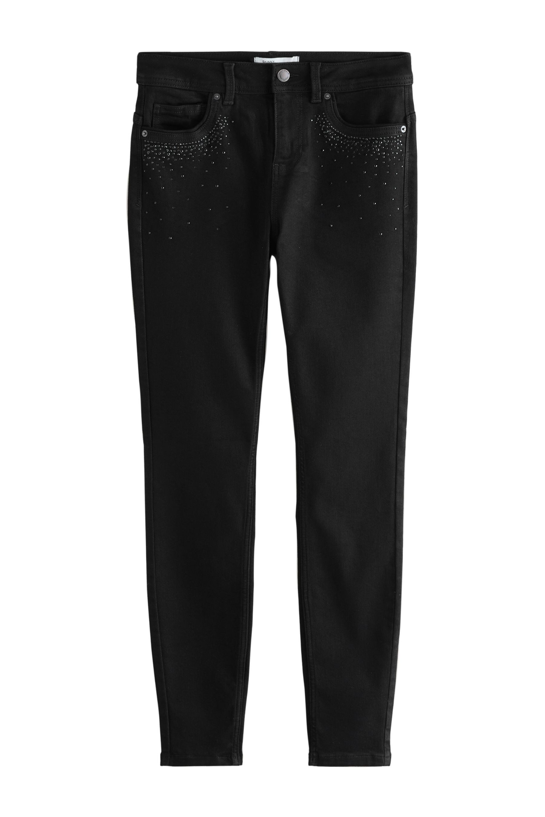 Black Embellished Pocket