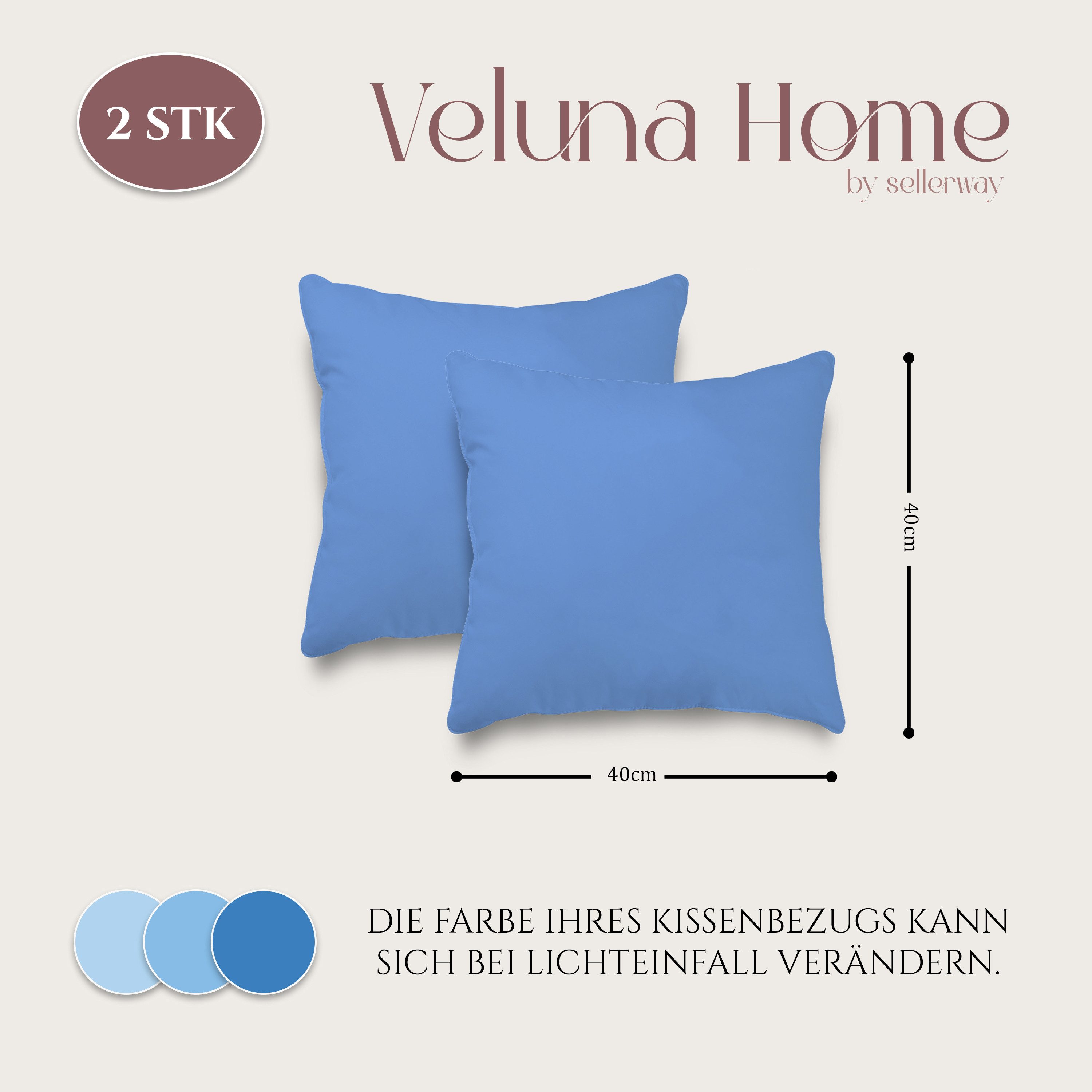 Veluna Home Kissenbezüge 100% Baumwolle(2er-Set) Renforcé Kissenbezug mit R günstig online kaufen