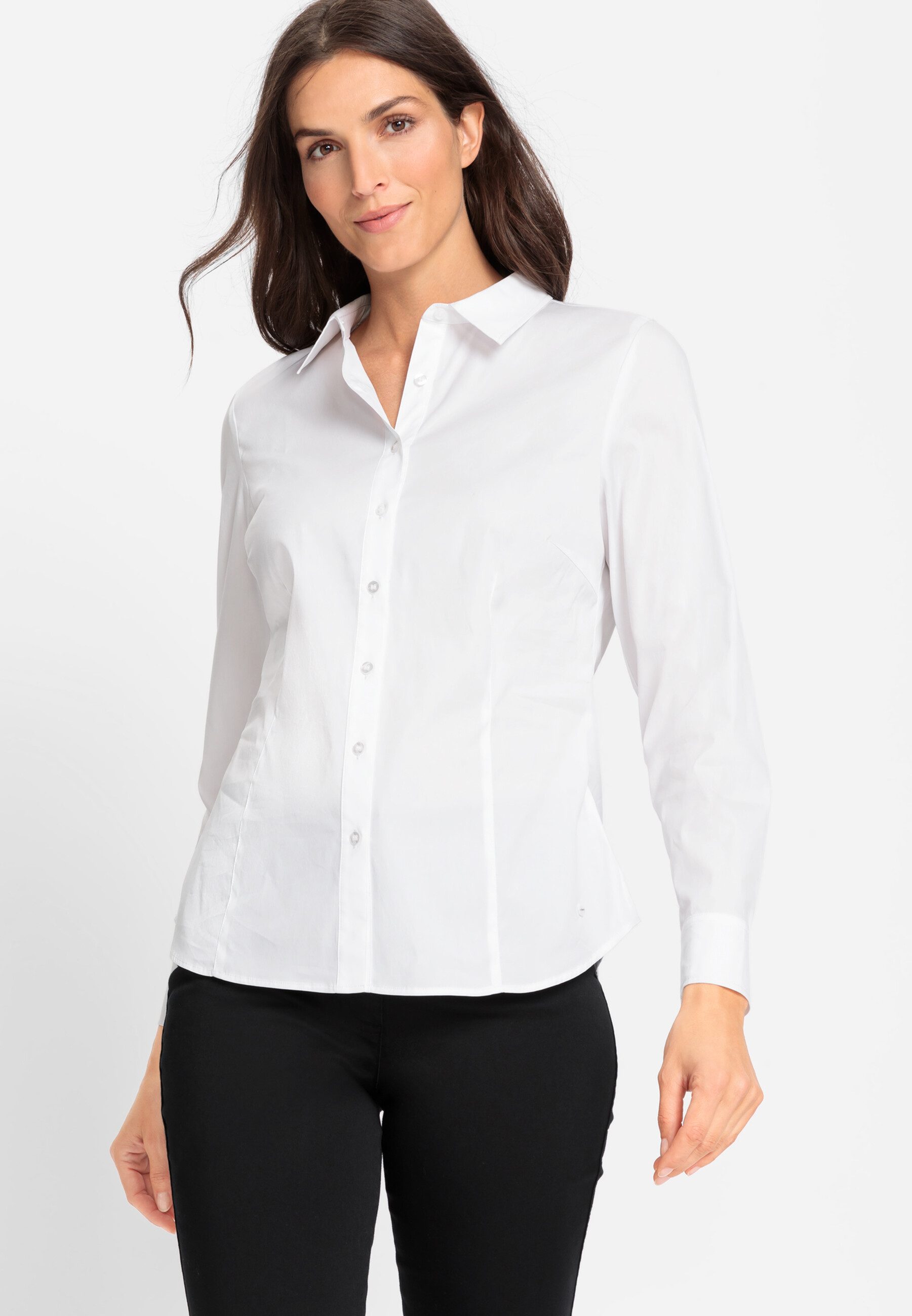 Olsen Hemdbluse Bluse mit Knopfleiste