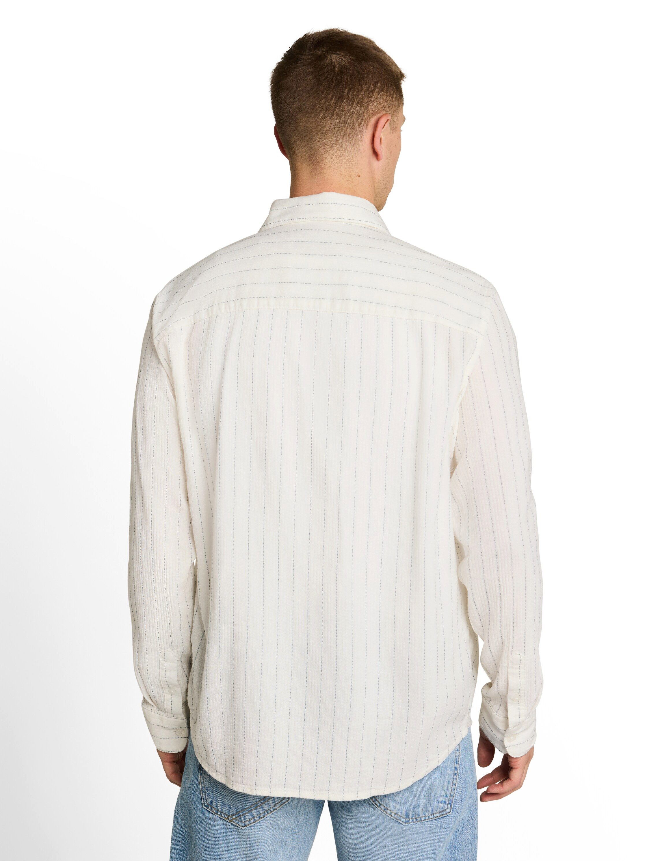 TOM TAILOR Denim Langarmshirt mit Streifen Muster