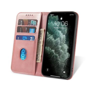 H-basics Handyhülle Handyhülle für Samsung Galaxy A7 2019 / A70 klapphülle case cover - Kartenfach, Stand Funktion, und unsichtbar Magnetverschluss