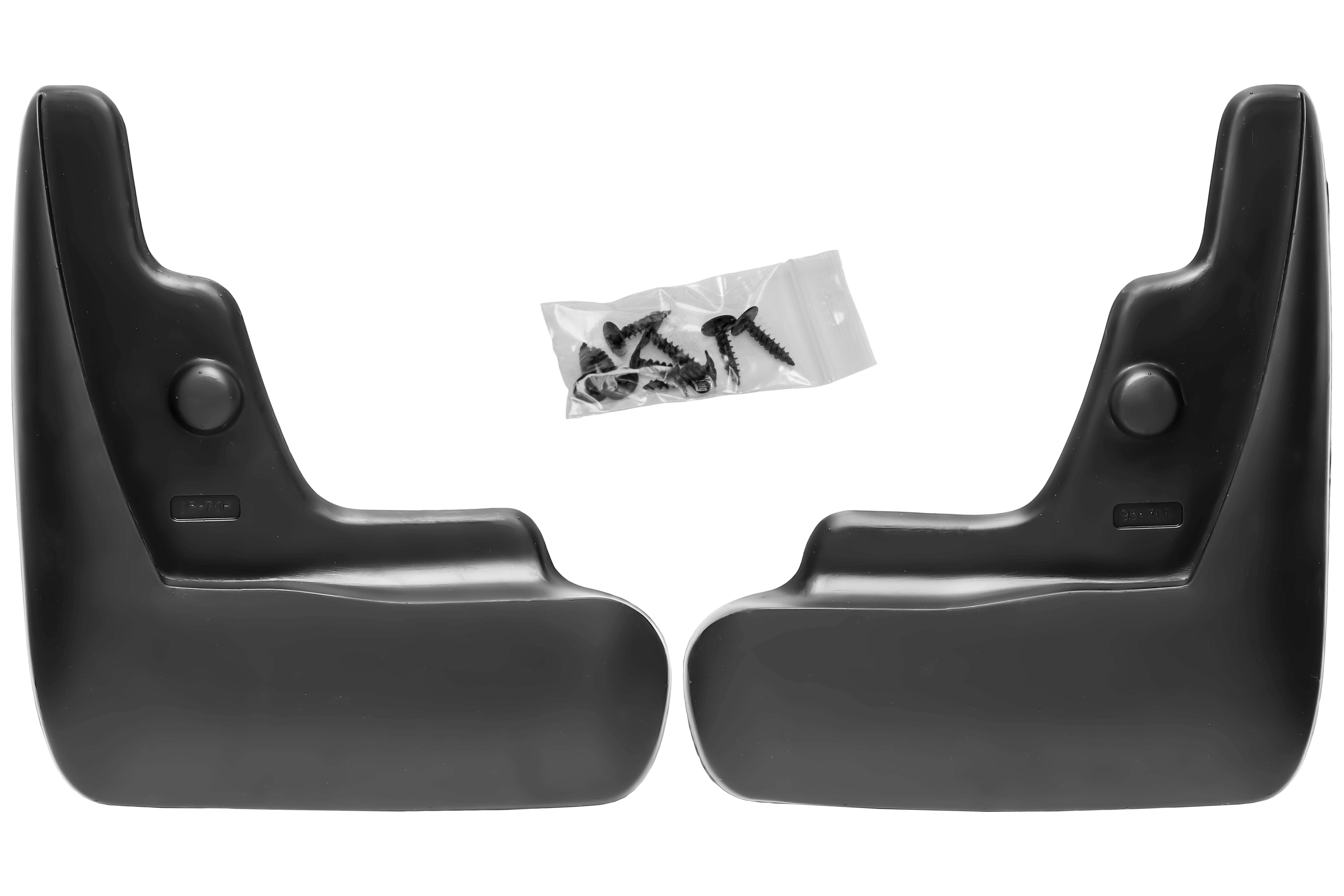 RECAMBO Kfz-Schmutzfänger Set vorne für VW Touareg III, Typ CR7, ab 2018, passgenau, 2-tlg., Spritzschutz, TPE - Kunststoff-Gummi, Flexibel, stoß-und bruchfest