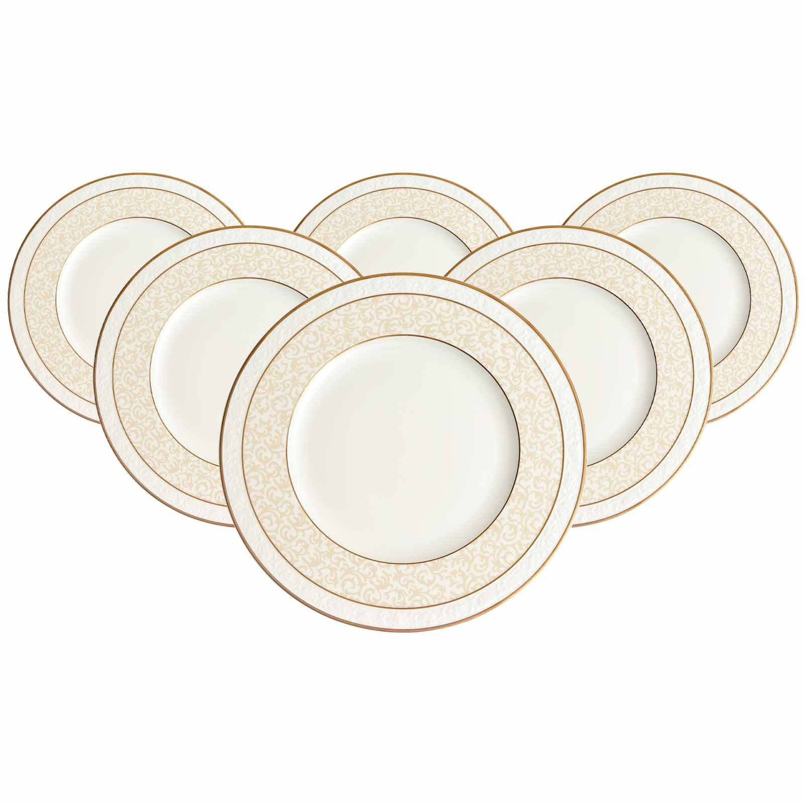 Villeroy & Boch Speiseteller Ivoire Speiseteller ø 27,5 cm 6er Set, (6 St)