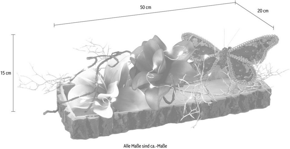 I.GE.A. Dekoobjekt, Soft-Magnolie/Schmetterling