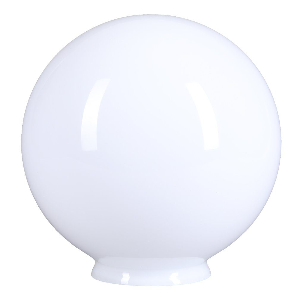 Home4Living Lampenschirm Kugelglas m.Kragen Ø 250mm Weiß glänzend Lampenglas, Kugelglas mit Kragen Ø 250mm, Weiß glänzend