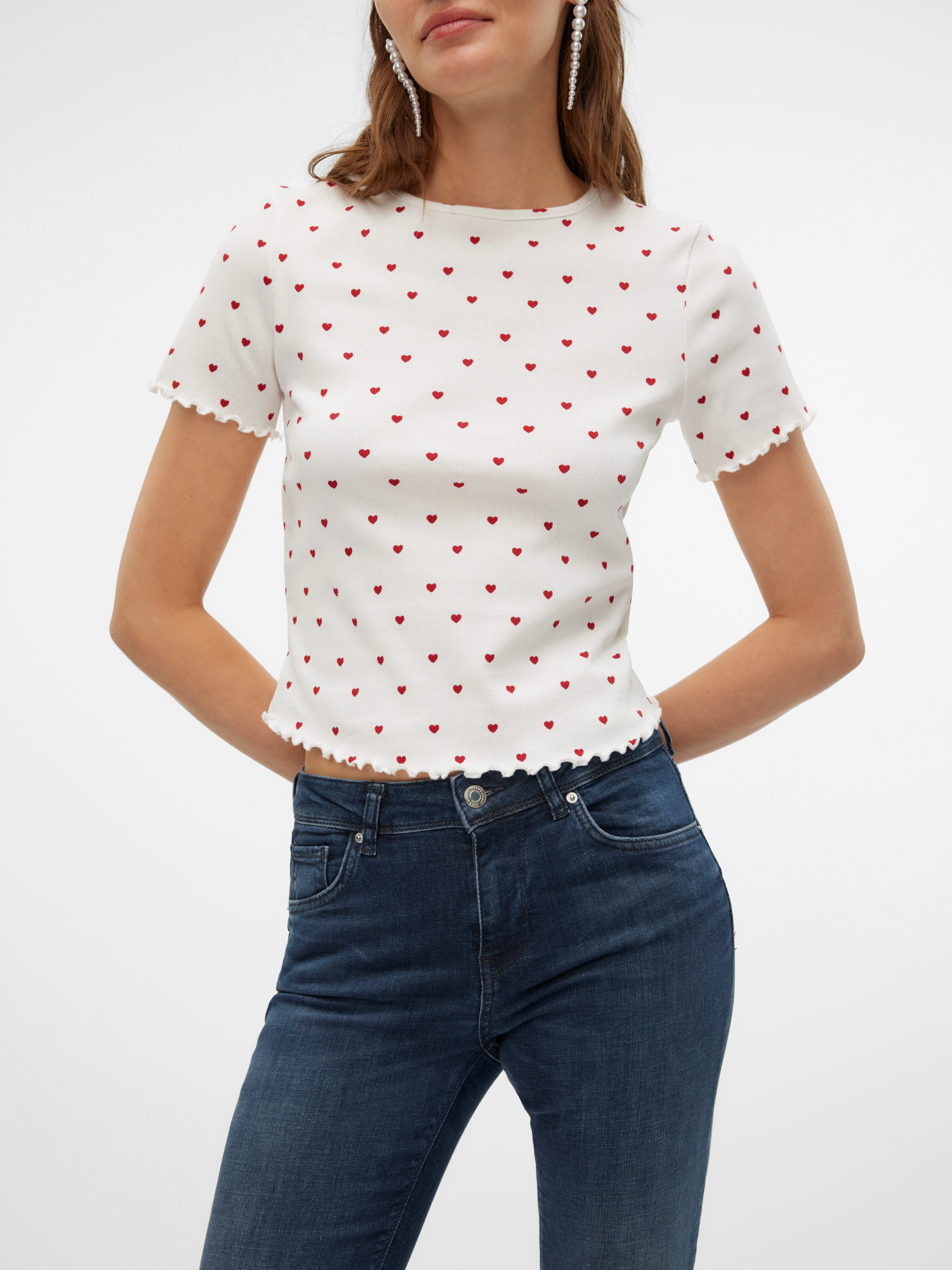 Vero Moda Kurzarmshirt VMHARRY SS O-NECK günstig online kaufen