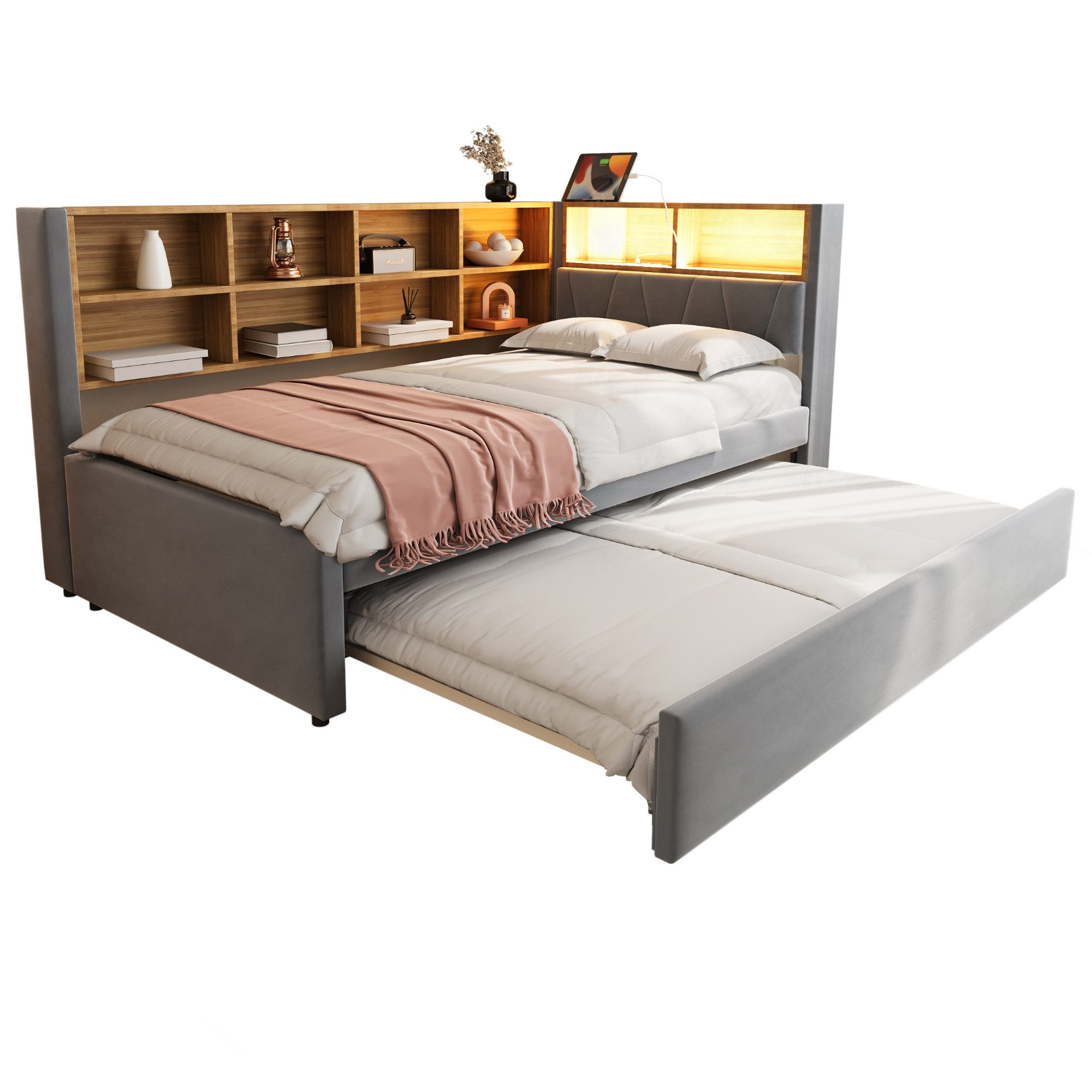 OKWISH Kinderbett Schlafsofa Funktionsbett Stauraumbett (Multifunktionales günstig online kaufen