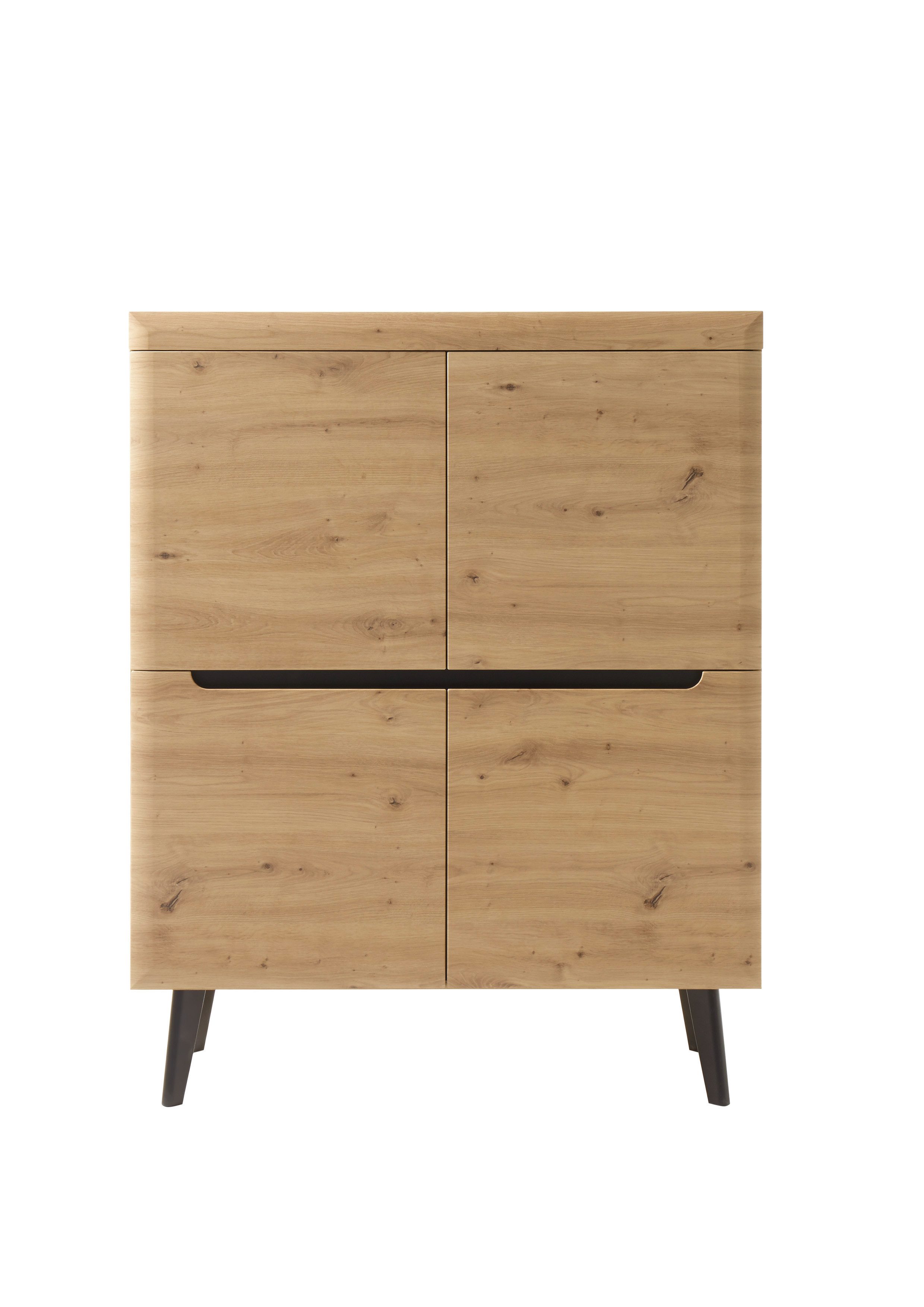 99rooms Highboard Tasania (Sideboard, Highboard), mit viel Stauraum, 4 Türen, 8 Fächer, 6 Einlegeböden