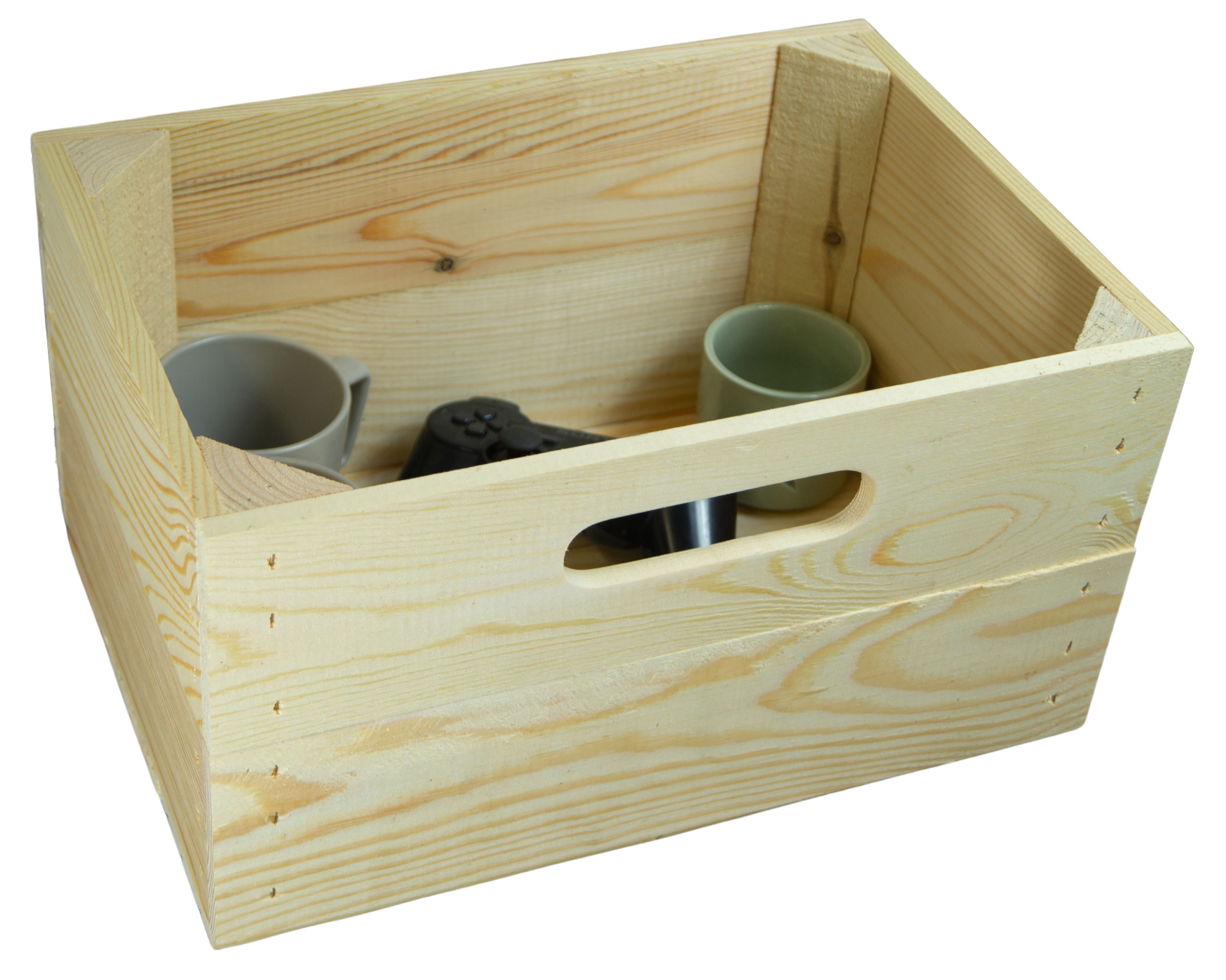 Kistenkolli Altes Land Allzweckkiste 4er Set Holzkiste in natur kleine Einschubkiste Schublade passend für (Spar-Set, 1er Set)