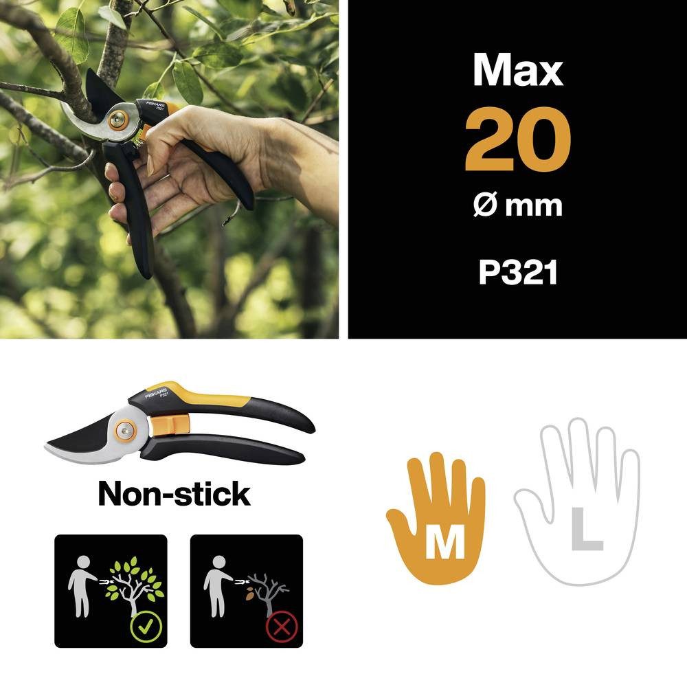 Fiskars Gartenschere Solid™ M Bypass-Gartenschere P321 1057162 günstig online kaufen