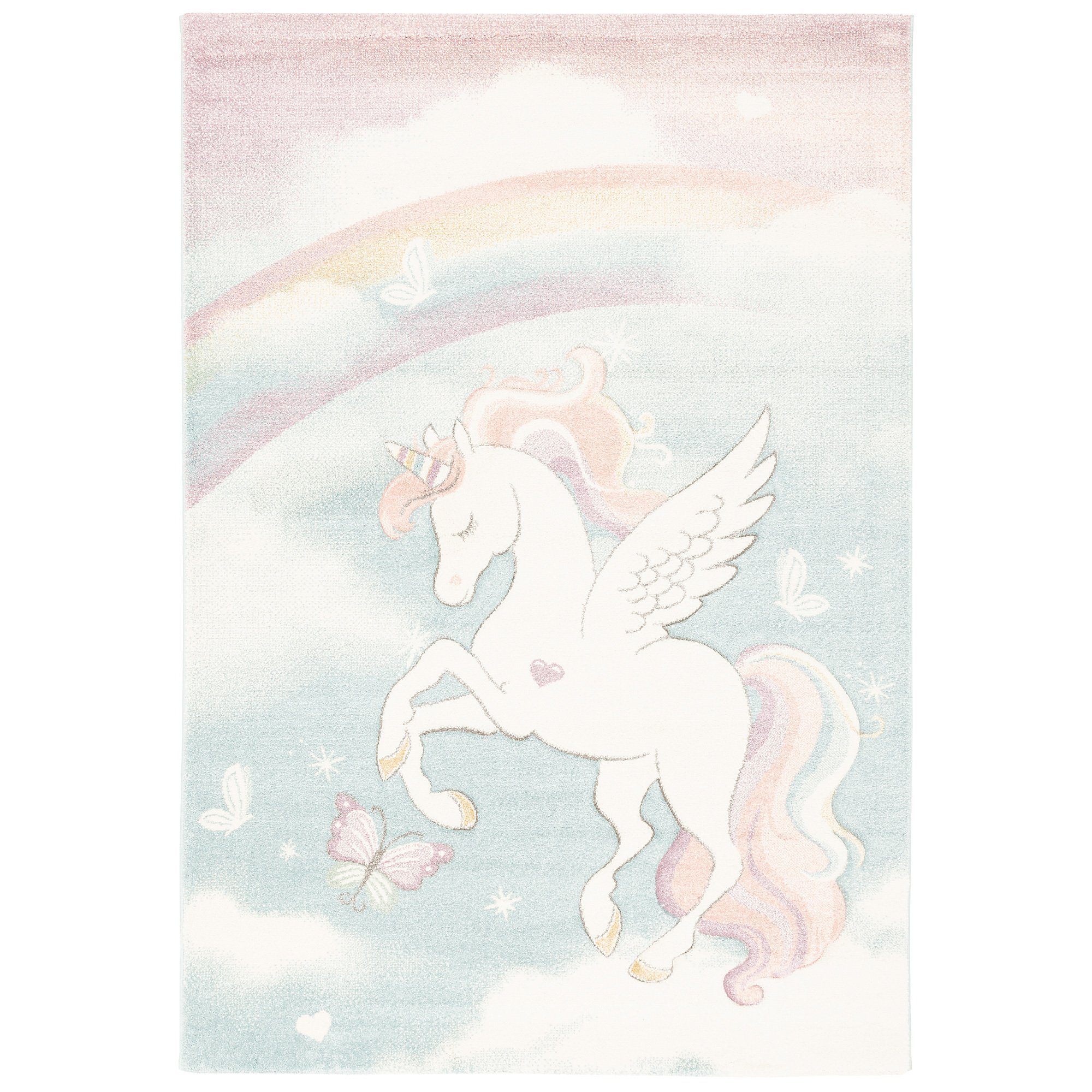 Pergamon Kinderteppich Kinder Teppich Maui Kids Pastell Einhorn, Rechteckig, Höhe: 13 mm – Bild 2 von 5